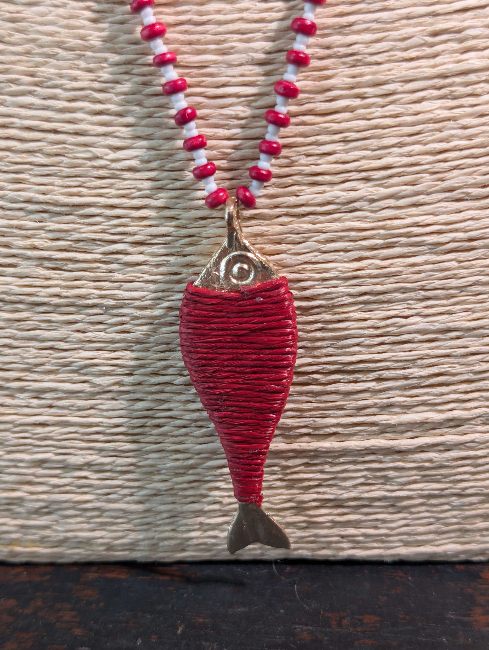 COLLANA PARTENOPE LUNGA ORO/ROSSO - NALI'