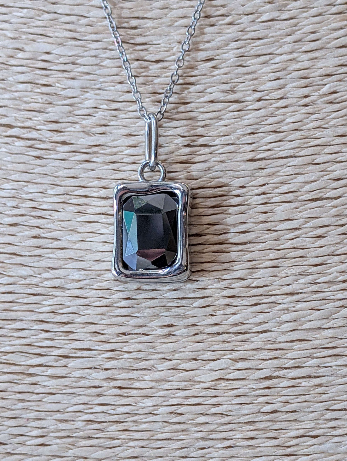 PENDENTE/COLLANA SQUARE PIETRA EMATITE/ARG - NALI'