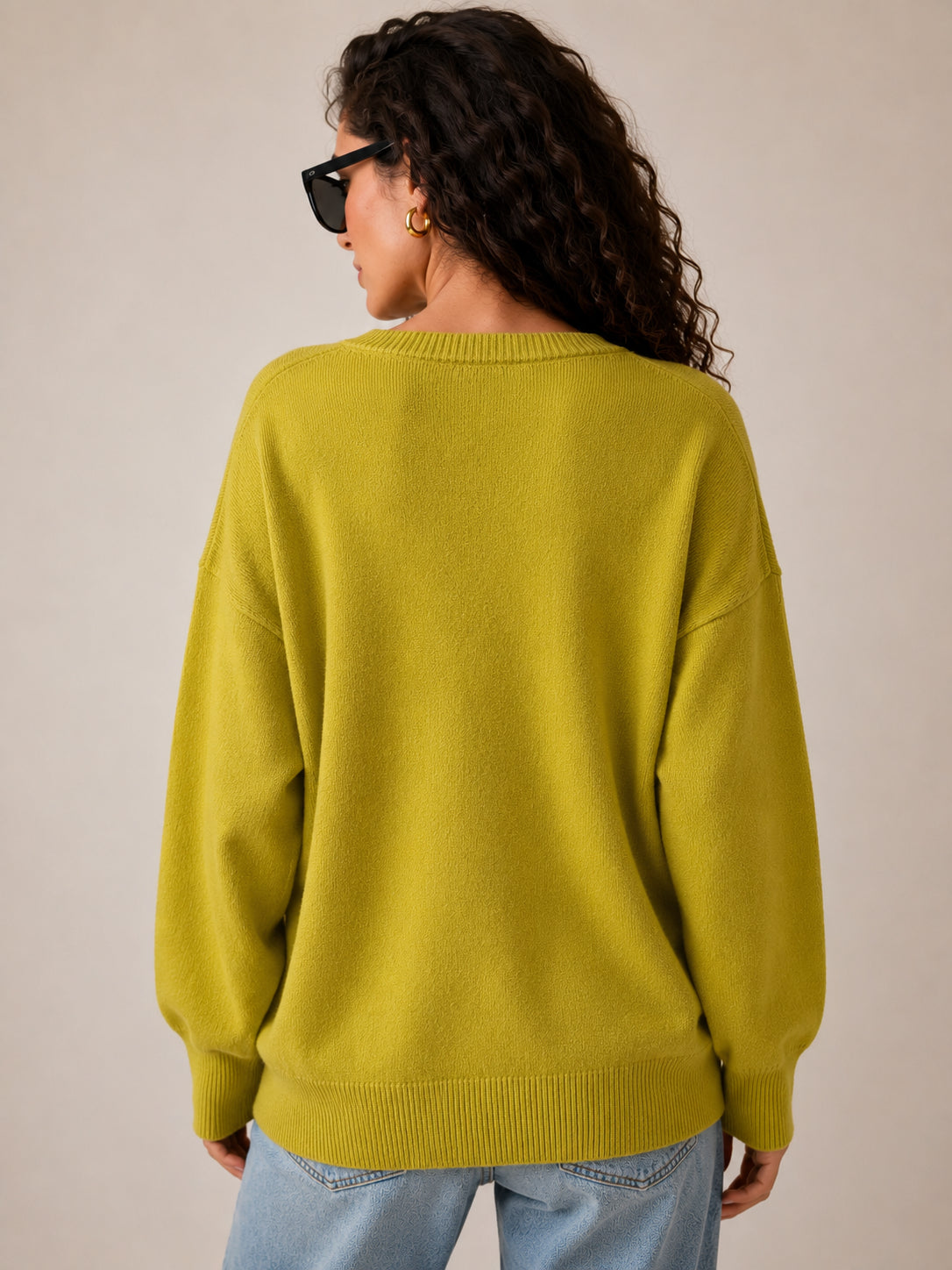 Maglia scollo a v con fondo manica sbuffo - LOLA by Sandro Ferrone