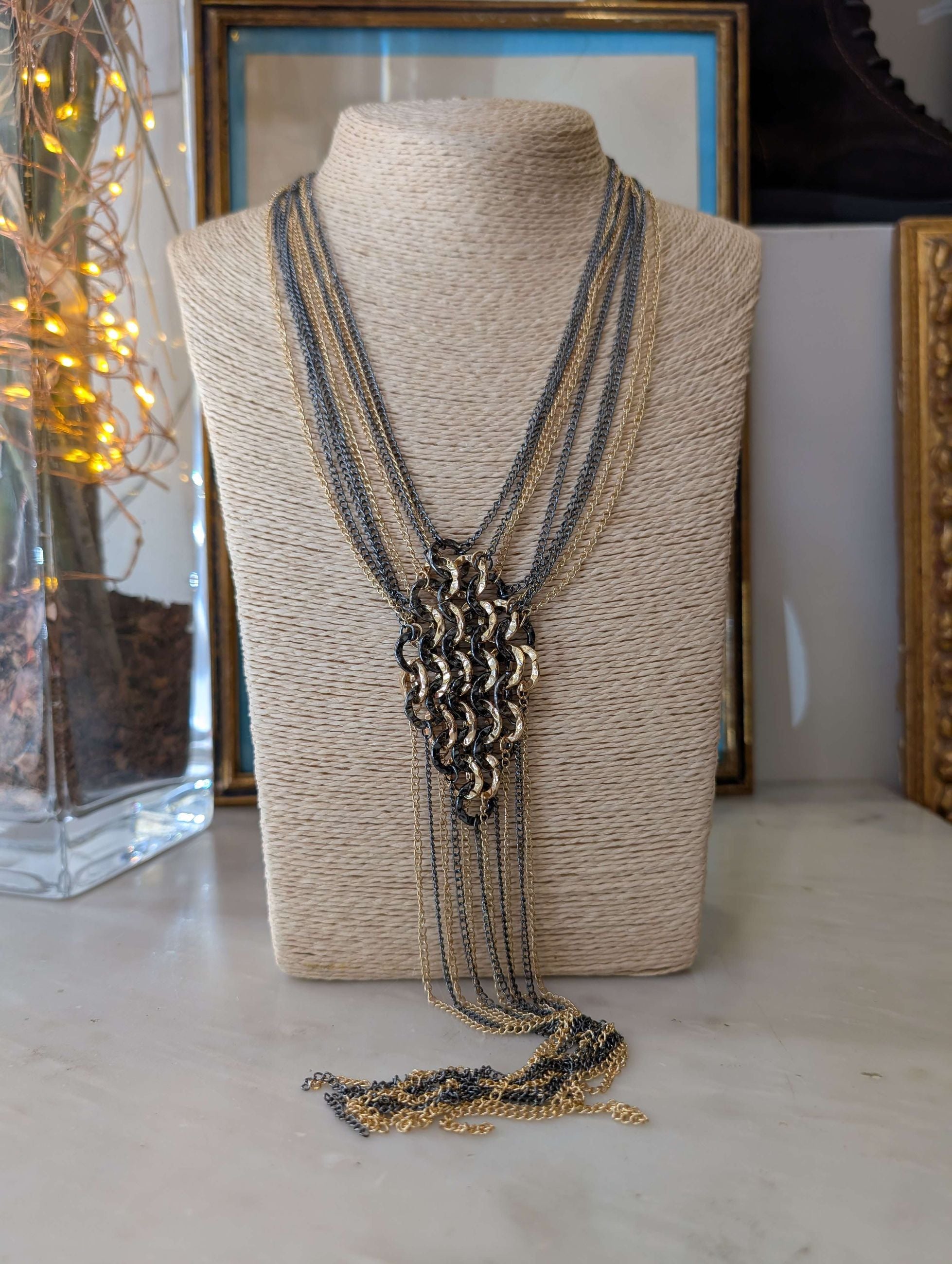 COLLANA SCIARPETTA ELEMENTO INTRECCIATO MIX - NALI'
