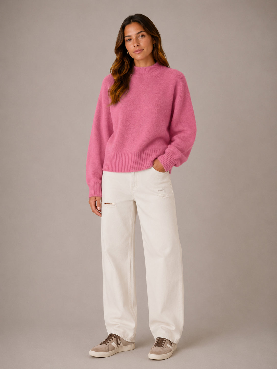 Maglia kimono in angora - .SOLO TRE