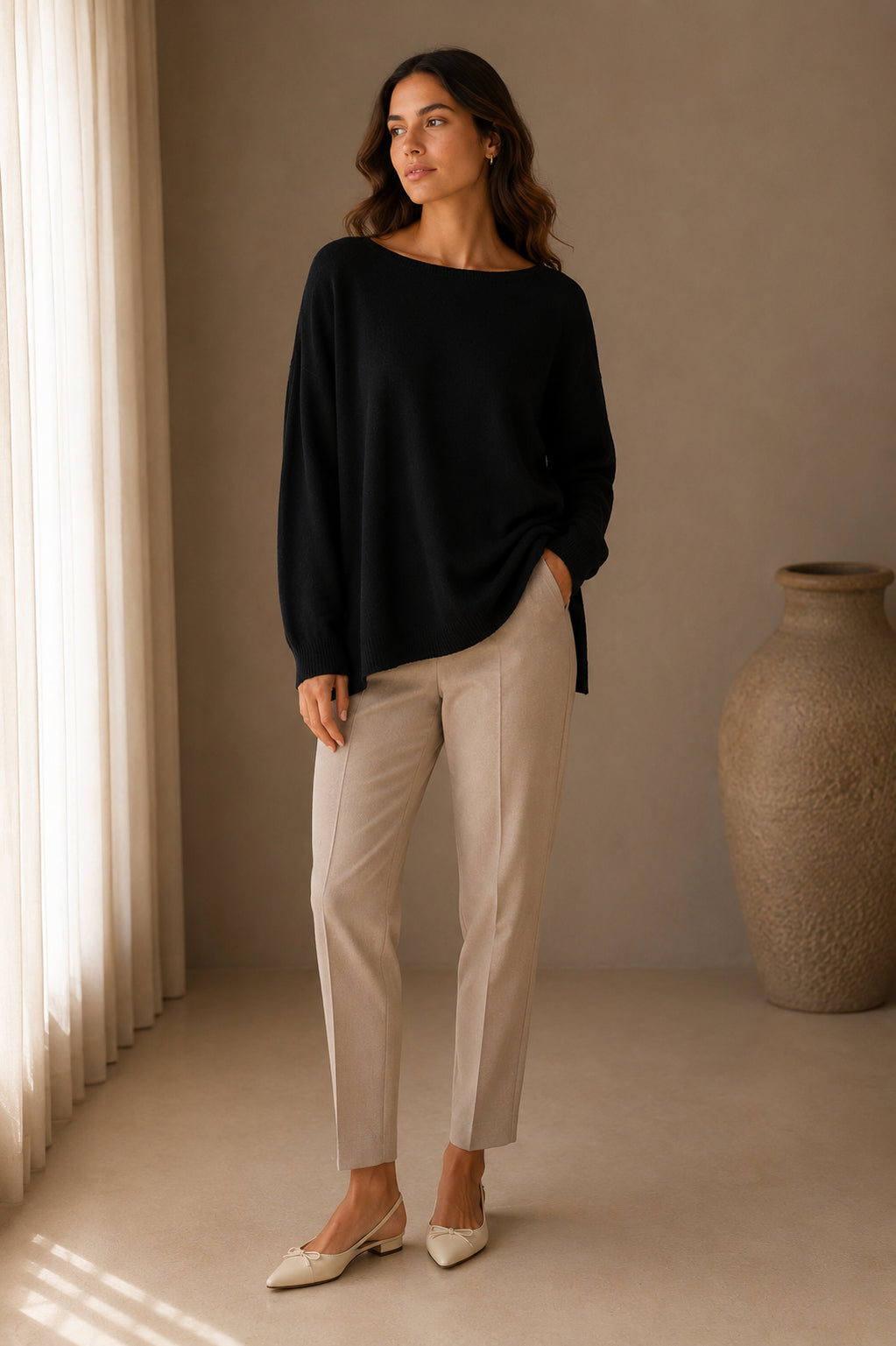 Maglia oversize pura lana - .SOLO TRE