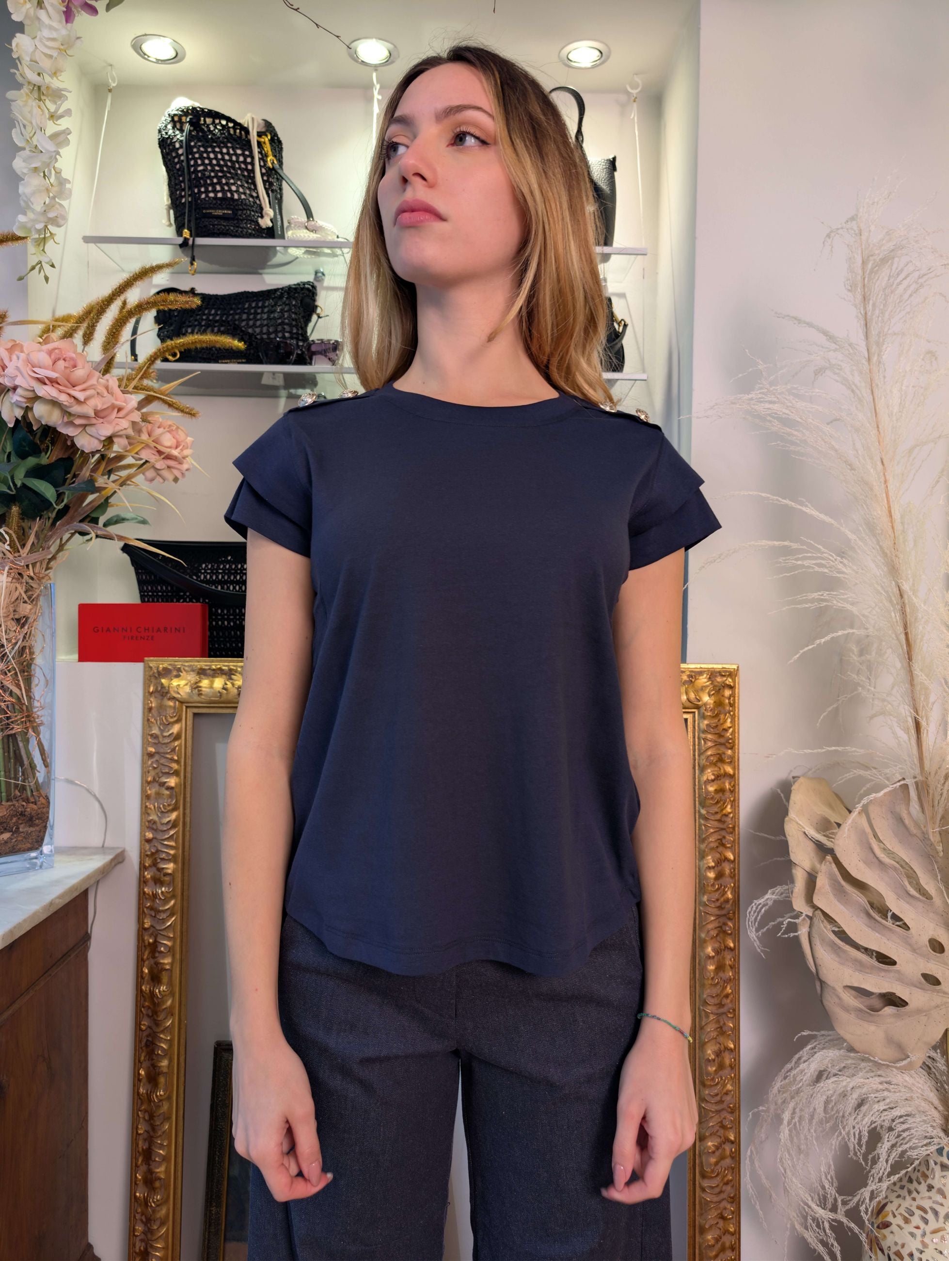 T-shirt bottoni regimental - MARKUP DONNA