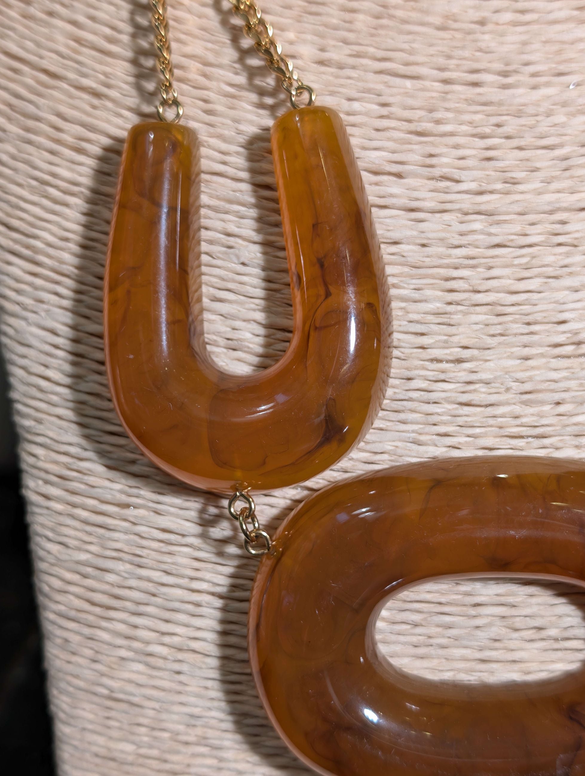 COLLANA DALLAS IN RESINA MARRONE - NALI'