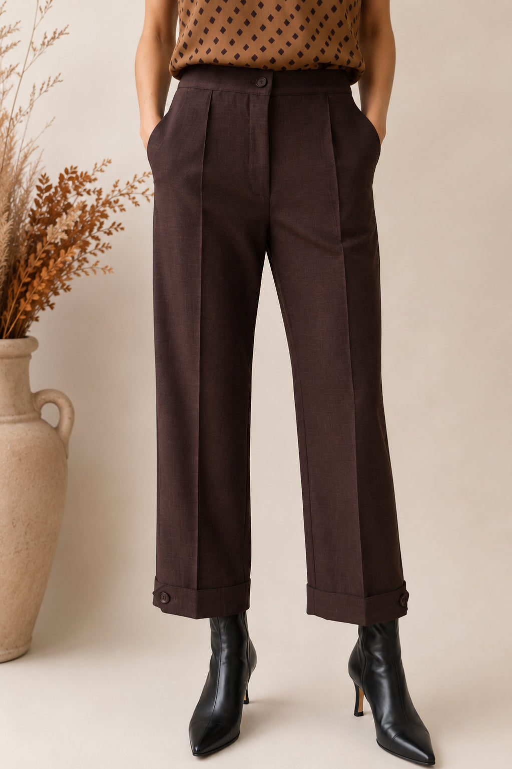 Panta cropped in tela tecnica - Sandro Ferrone