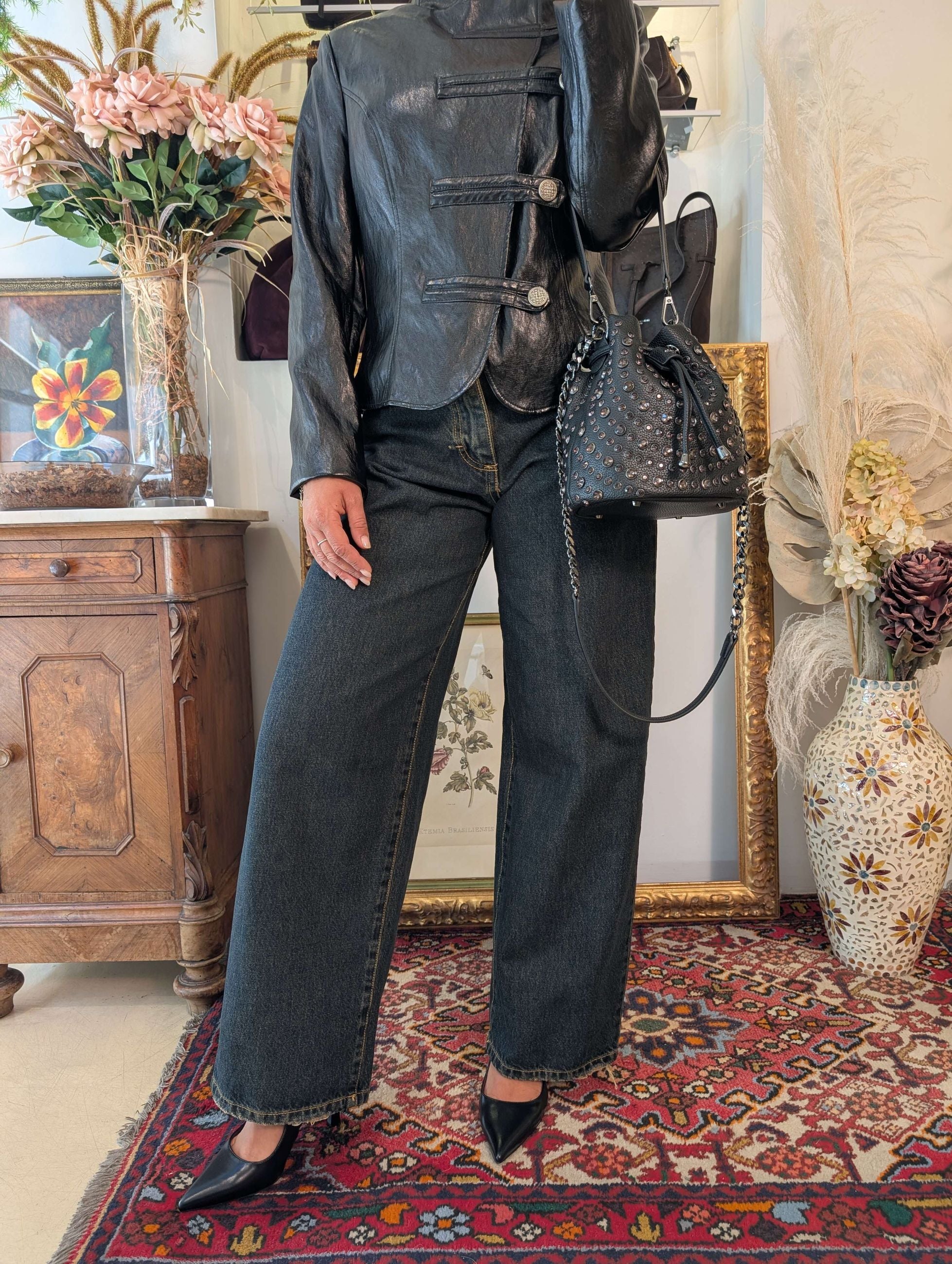 ANDROMEDA SMALL BUCKET TUMBLED PU LEATHER - La Carrie Bag