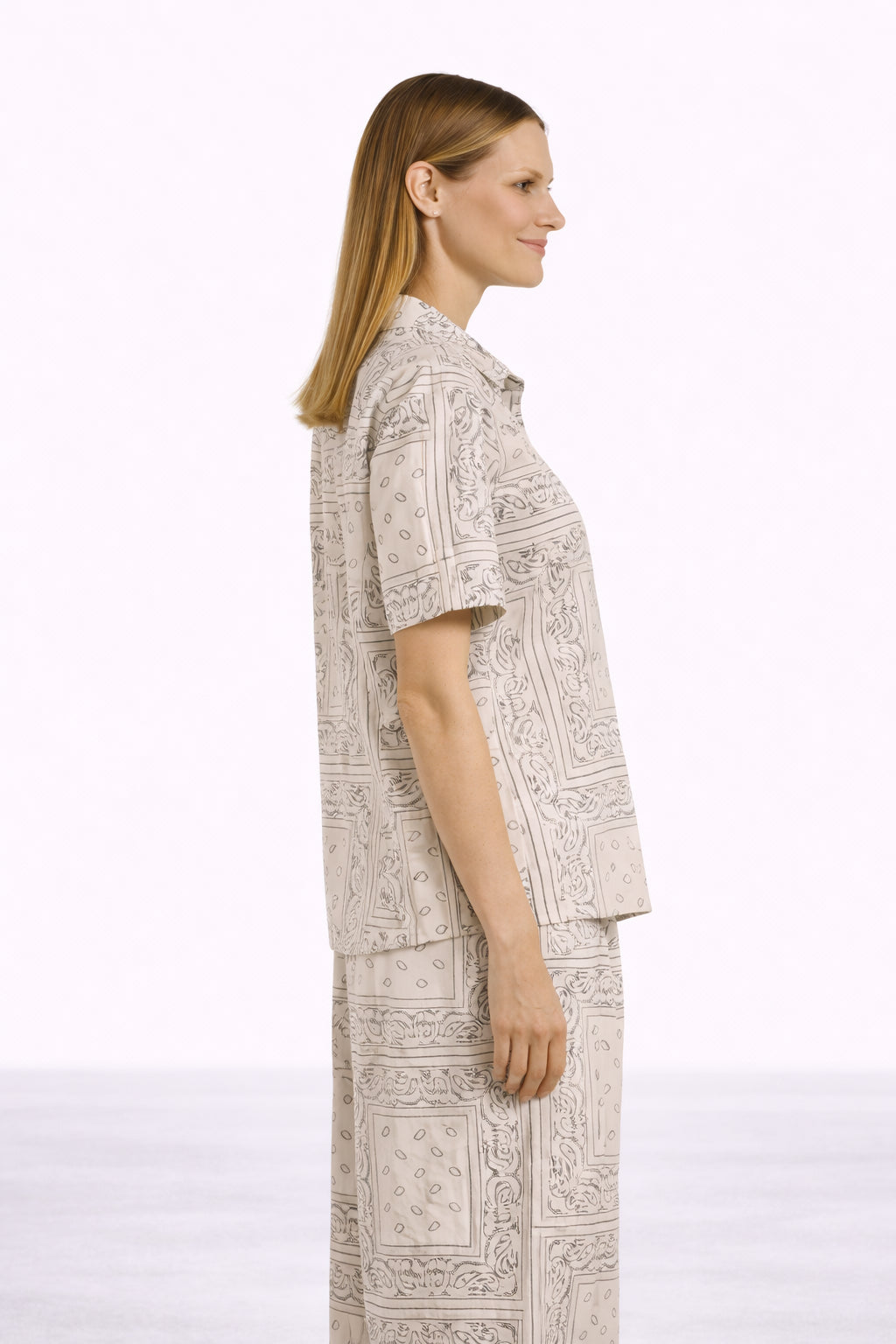 Camicia stampa bandana in tela di cotone lavata - SHE_FLORENCE_LAB