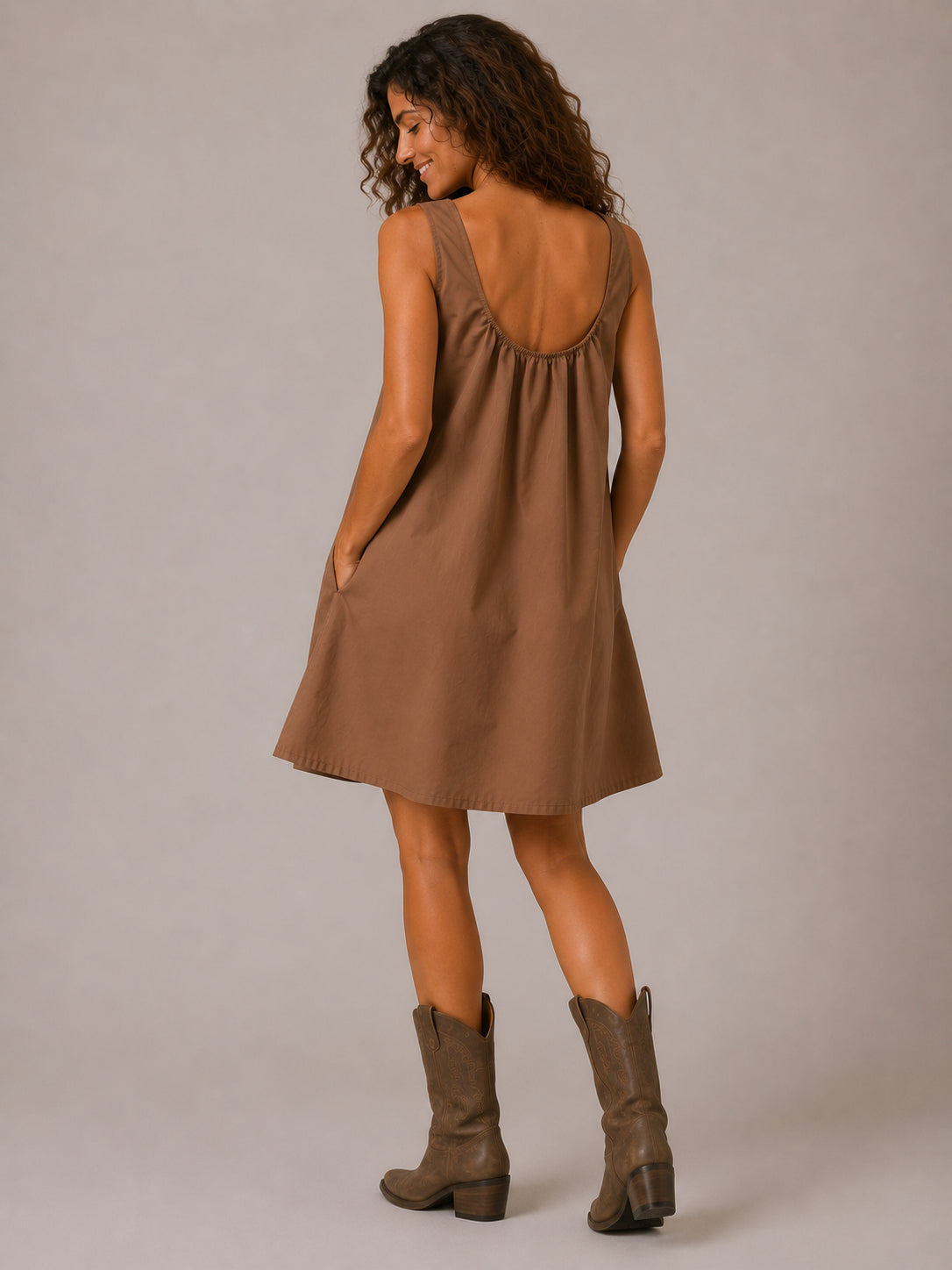Abito corto in cotone. - SHE_FLORENCE_LAB