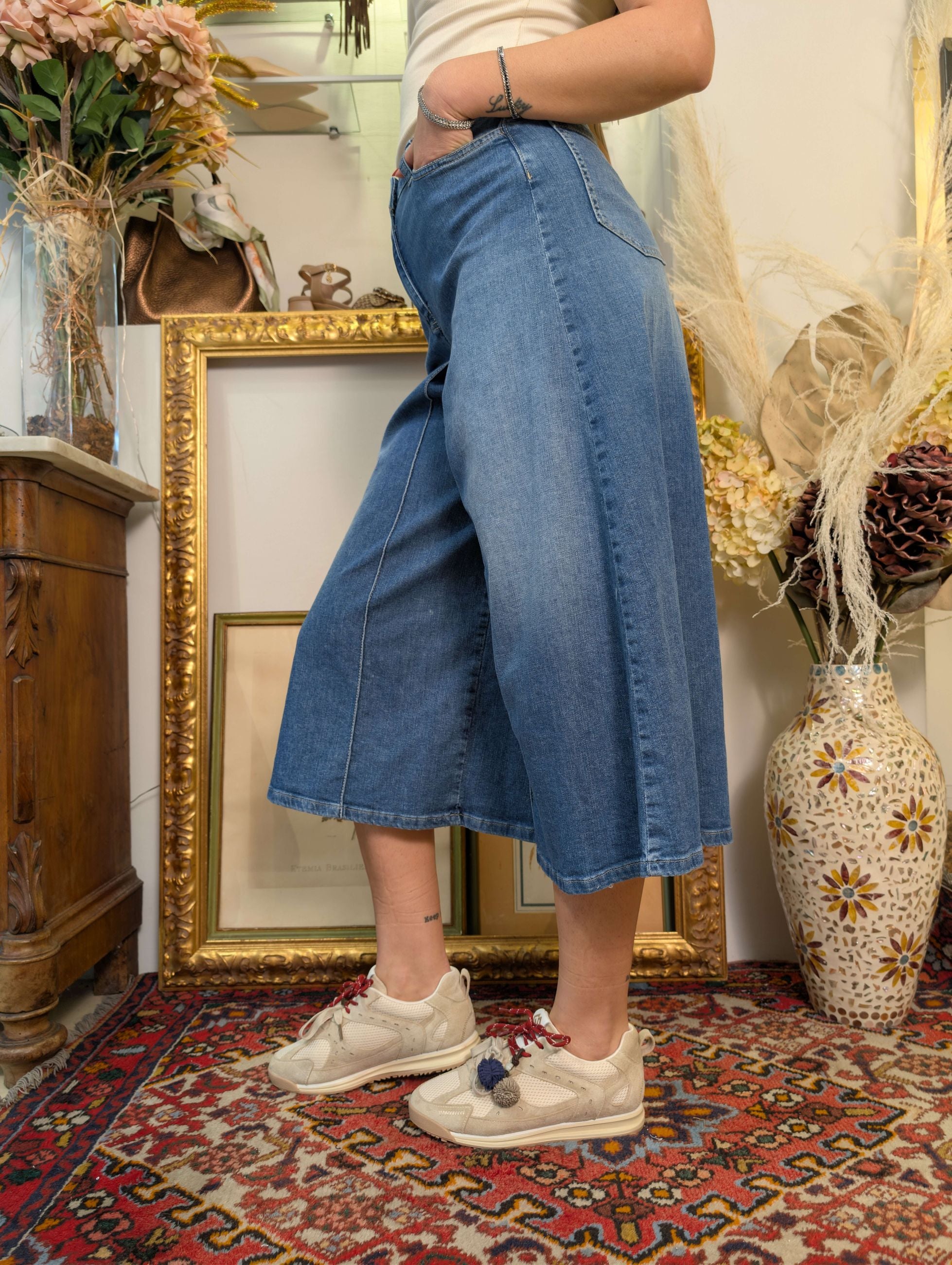 Panta-gonna in denim - PLEASE