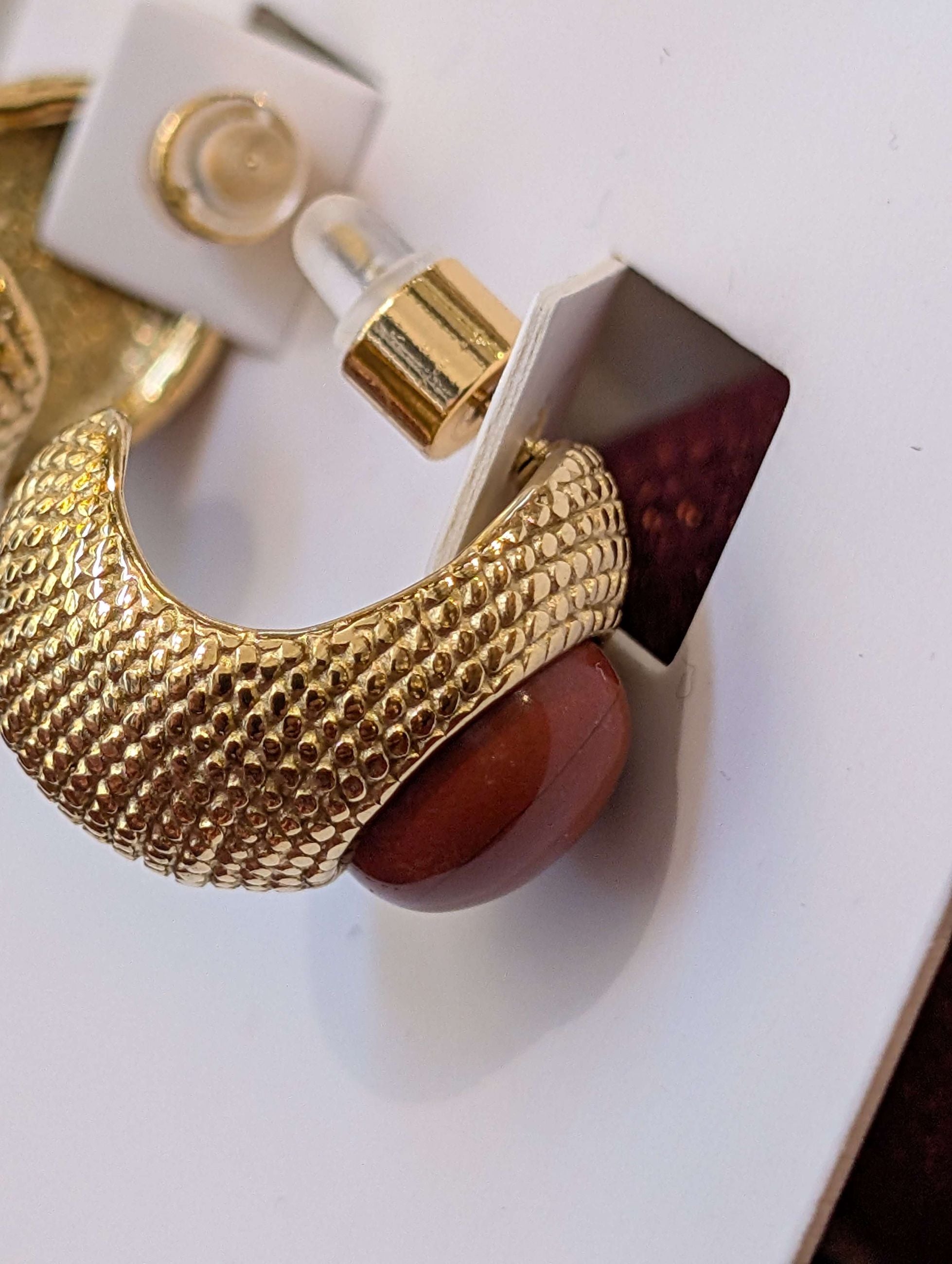 ORECCHINI VINTAGE CON PIETRA ROSSO ORO - NALI'