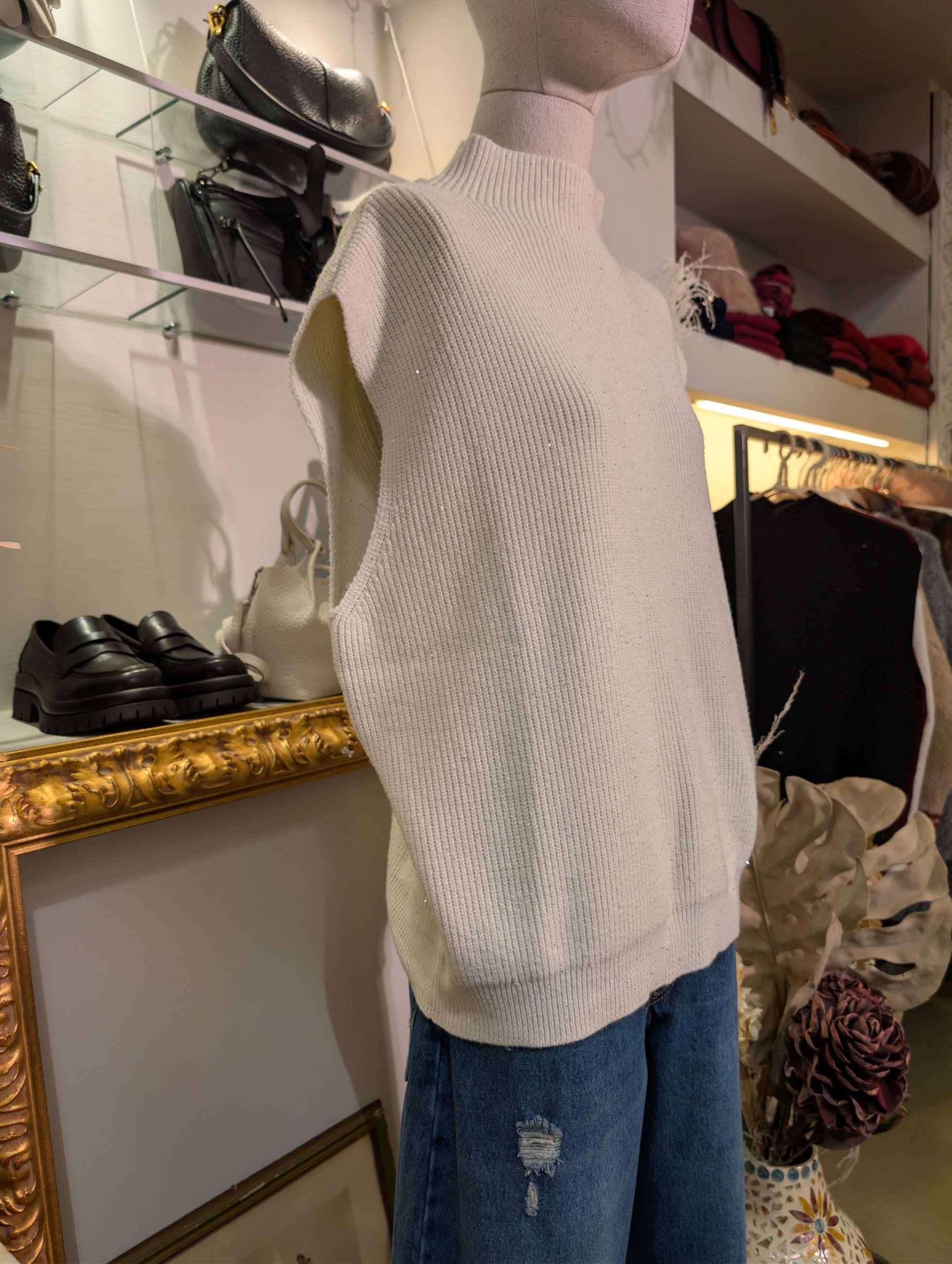 GILET OVER MICRO PAILLETTES - HAVE ONE