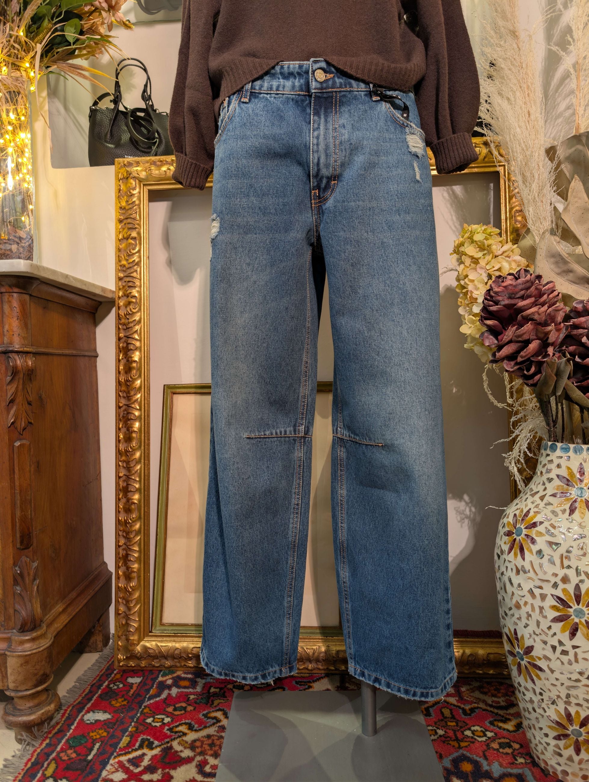 Jeans carrot con pinces al ginocchio - HAVE ONE