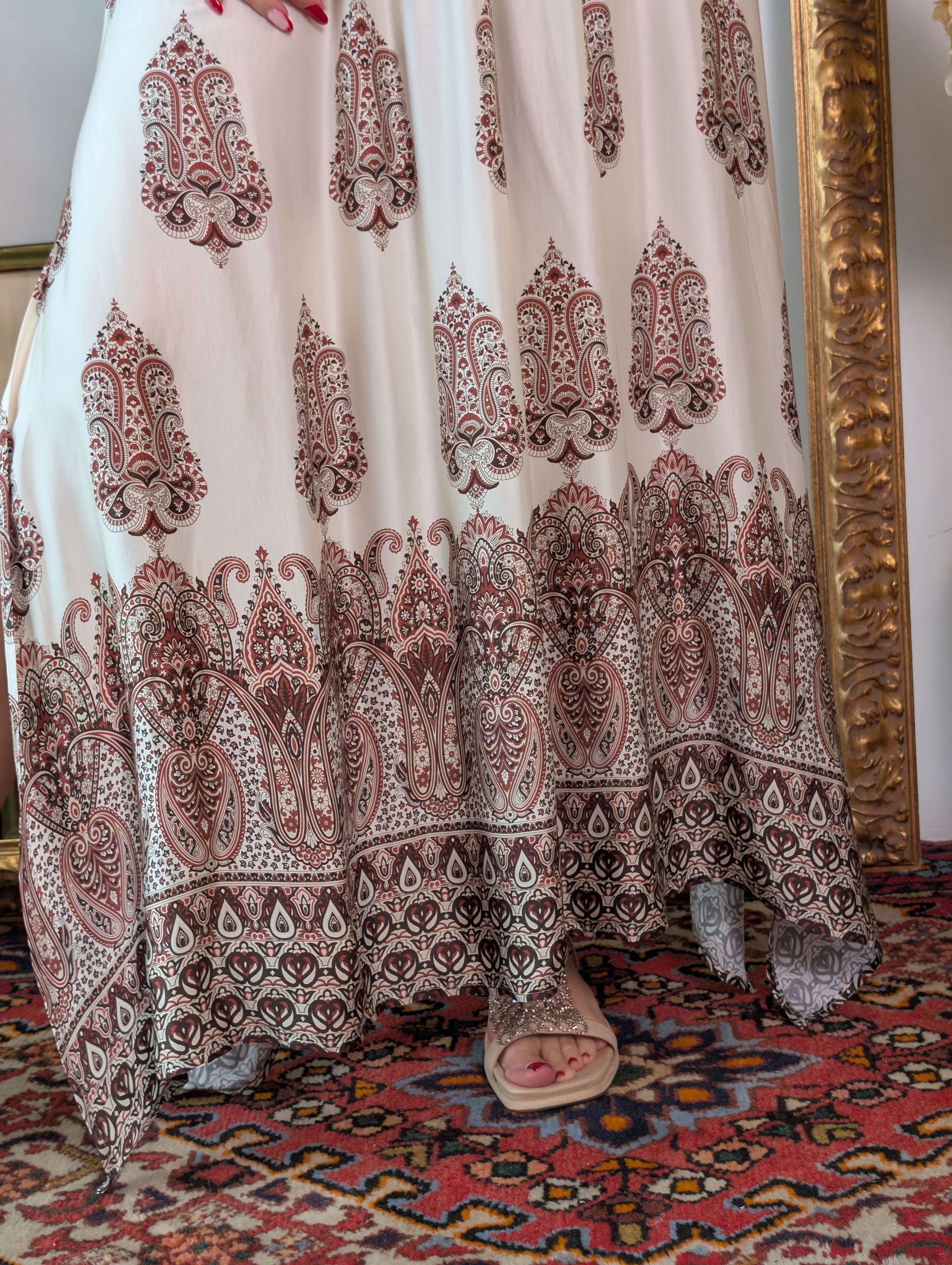 Long dress in raso di viscosa Le Sarte del Sole. - LE SARTE DEL SOLE