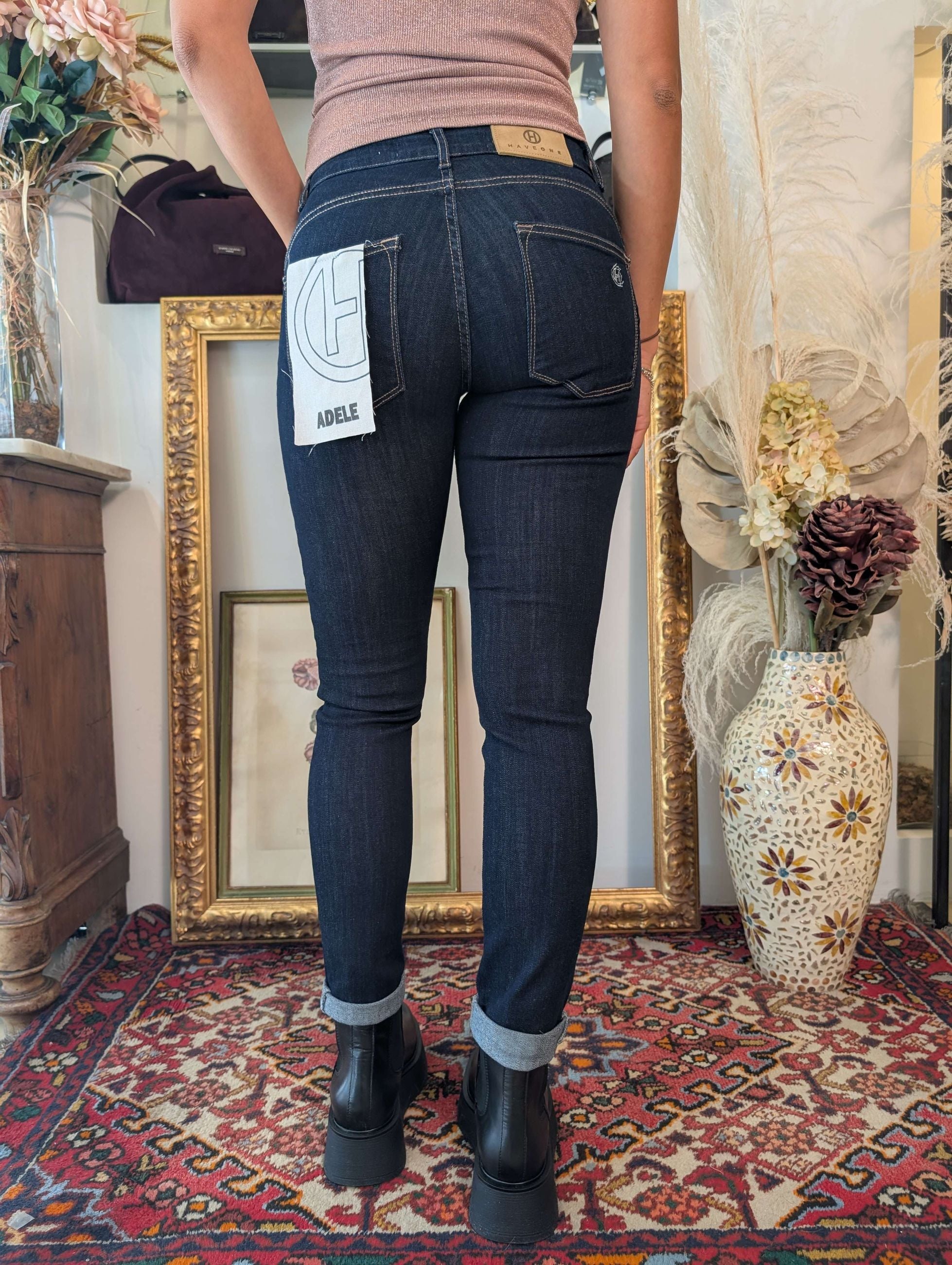 Jeans skinny ADELE in blue denim superstretch - HAVE ONE