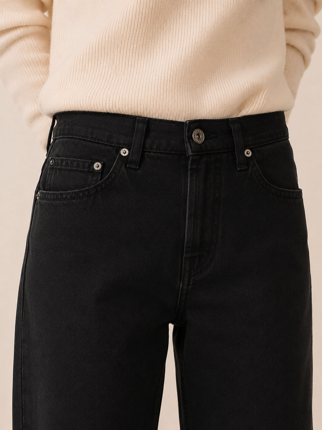 Panta straight fit in gabardina elasticizzata - PLEASE