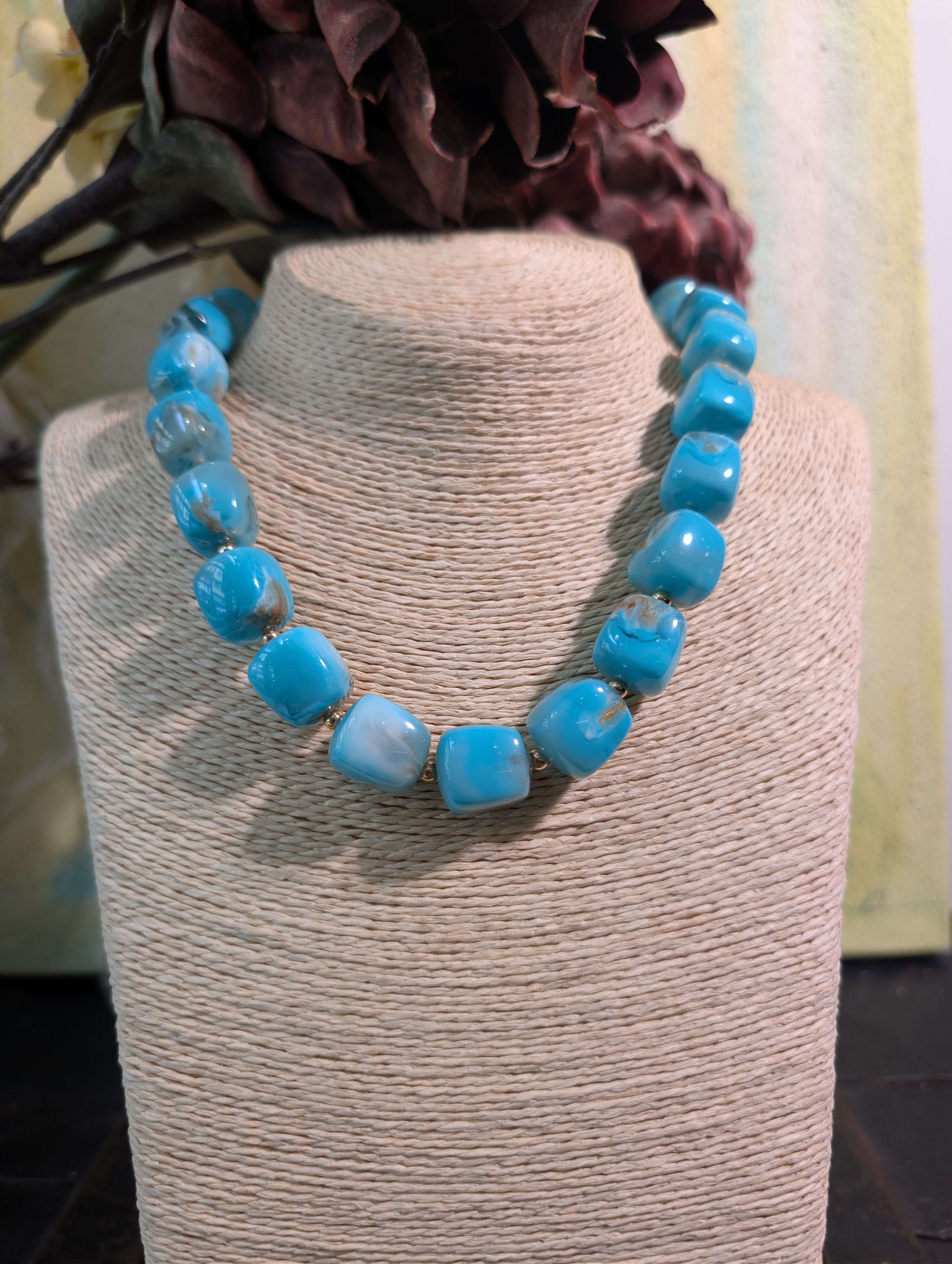 COLLANA CRI IN RESINA TURCHESE - NALI'