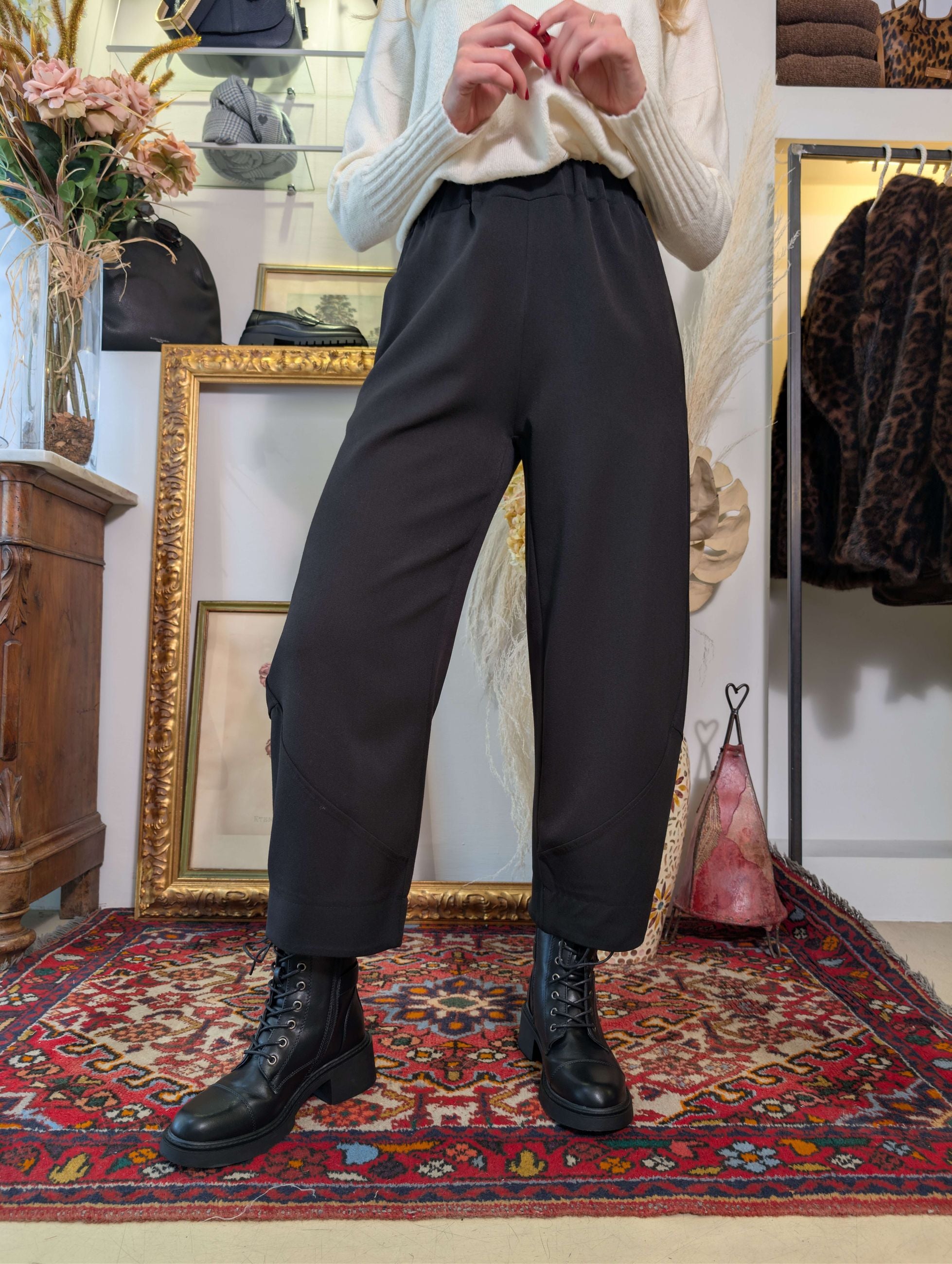 Pantalone Balloon Ergonomico in Tessuto Mano Lana - SHE_FLORENCE_LAB