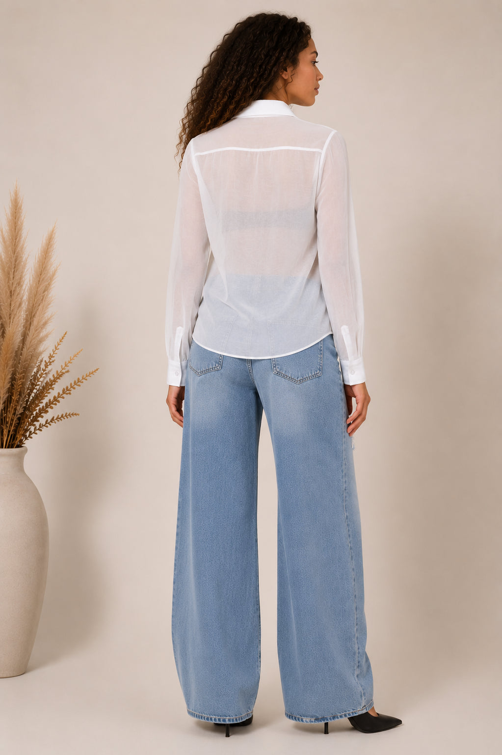 Camicia semitrasparente con maxi rouches - SHE_FLORENCE_LAB