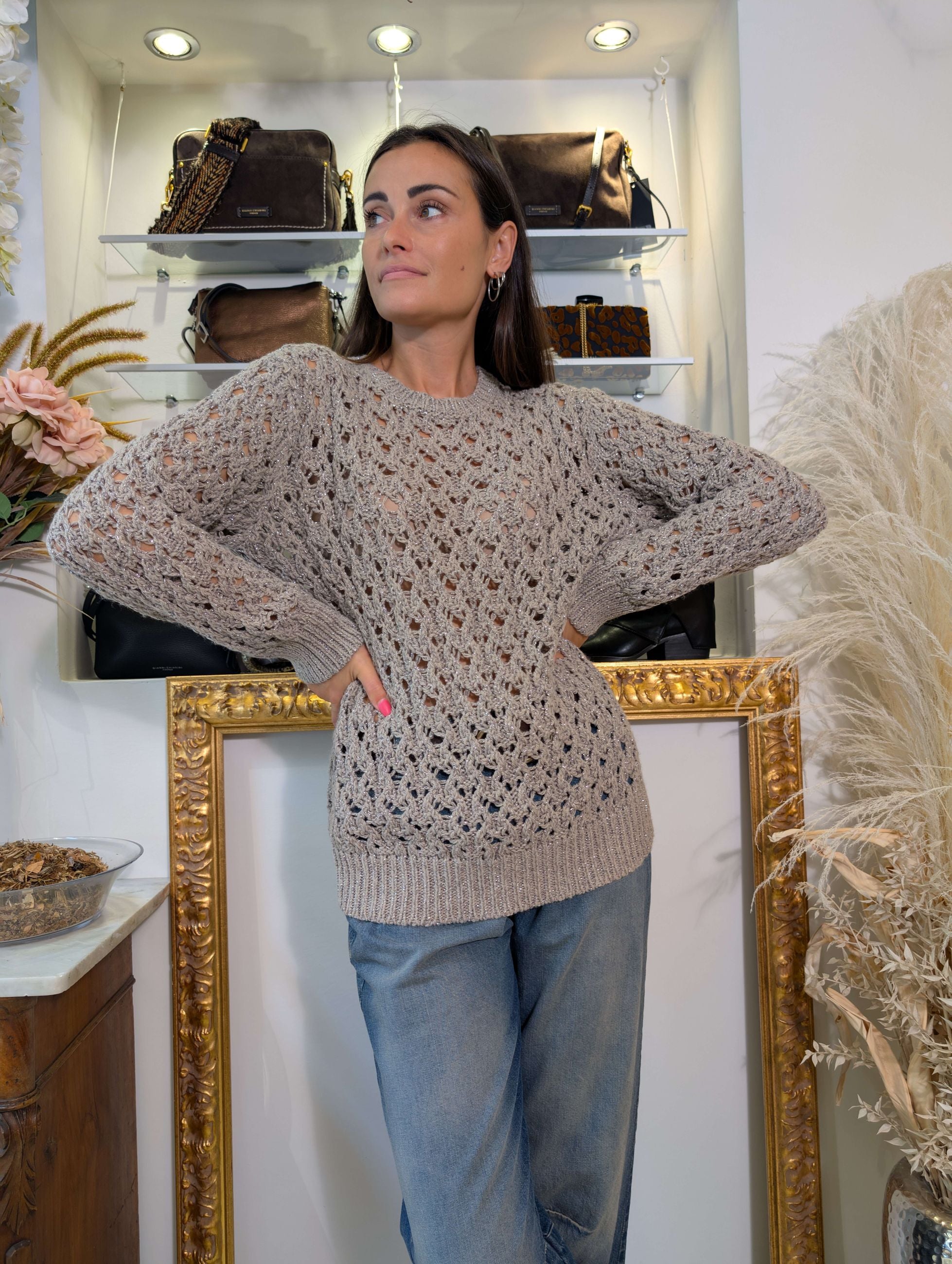 Maglione con dettagli lurex - ANNARITA N