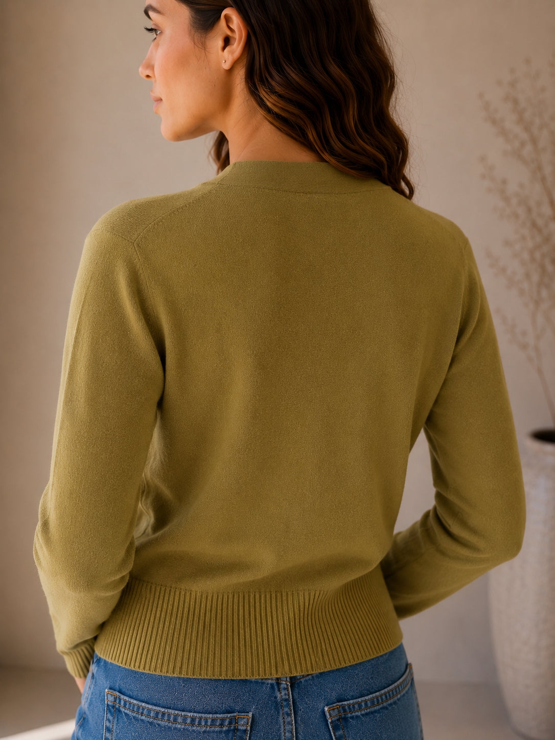 Cardigan corto in viscosa-angora - .SOLO TRE