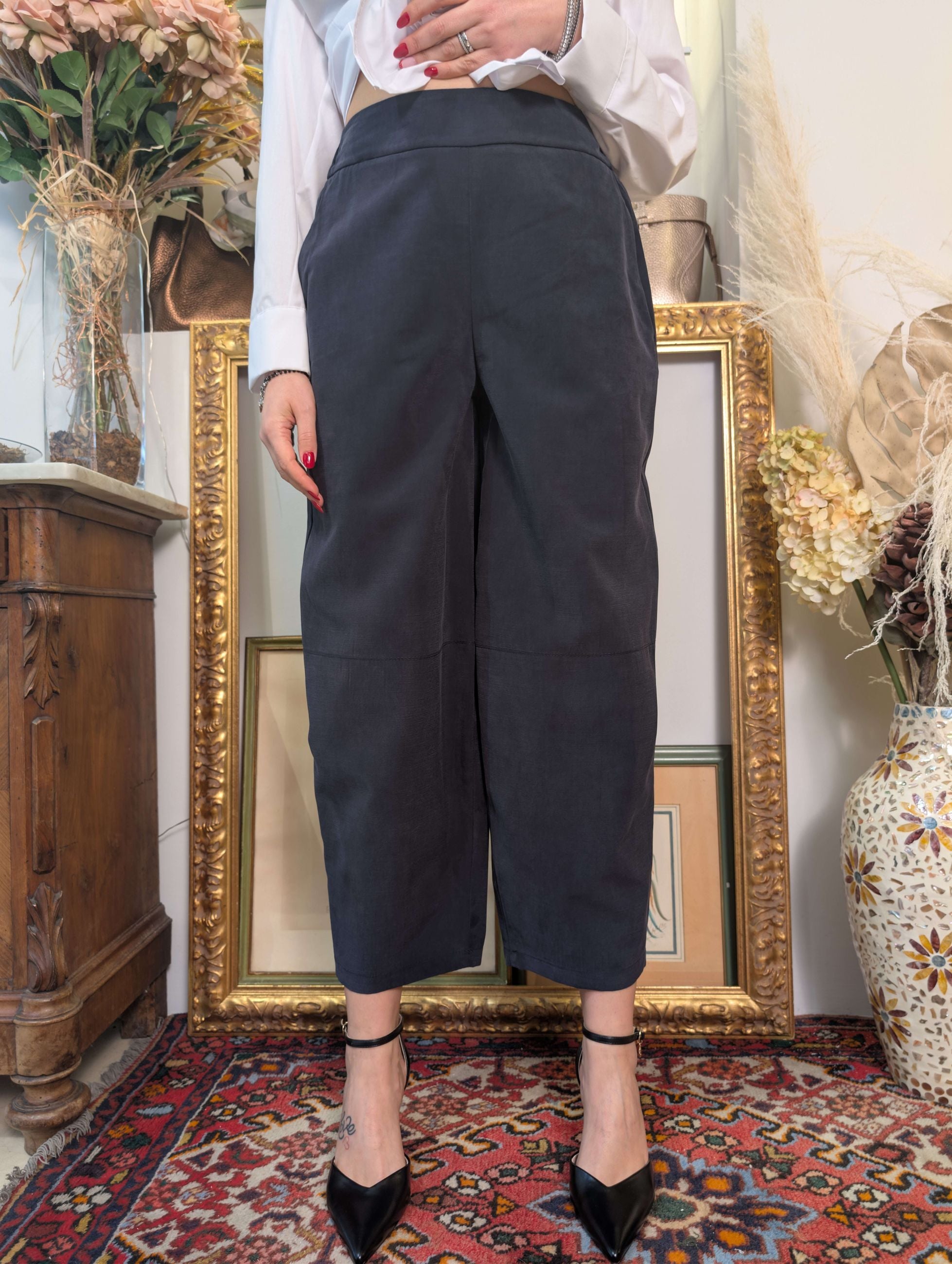 Panta ballon in cupro di viscosa - Sandro Ferrone