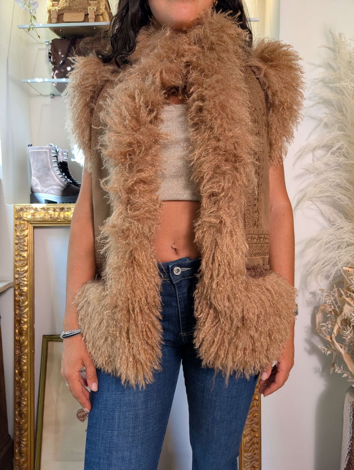 Gilet Mongolian Faux Fur - AMOSA