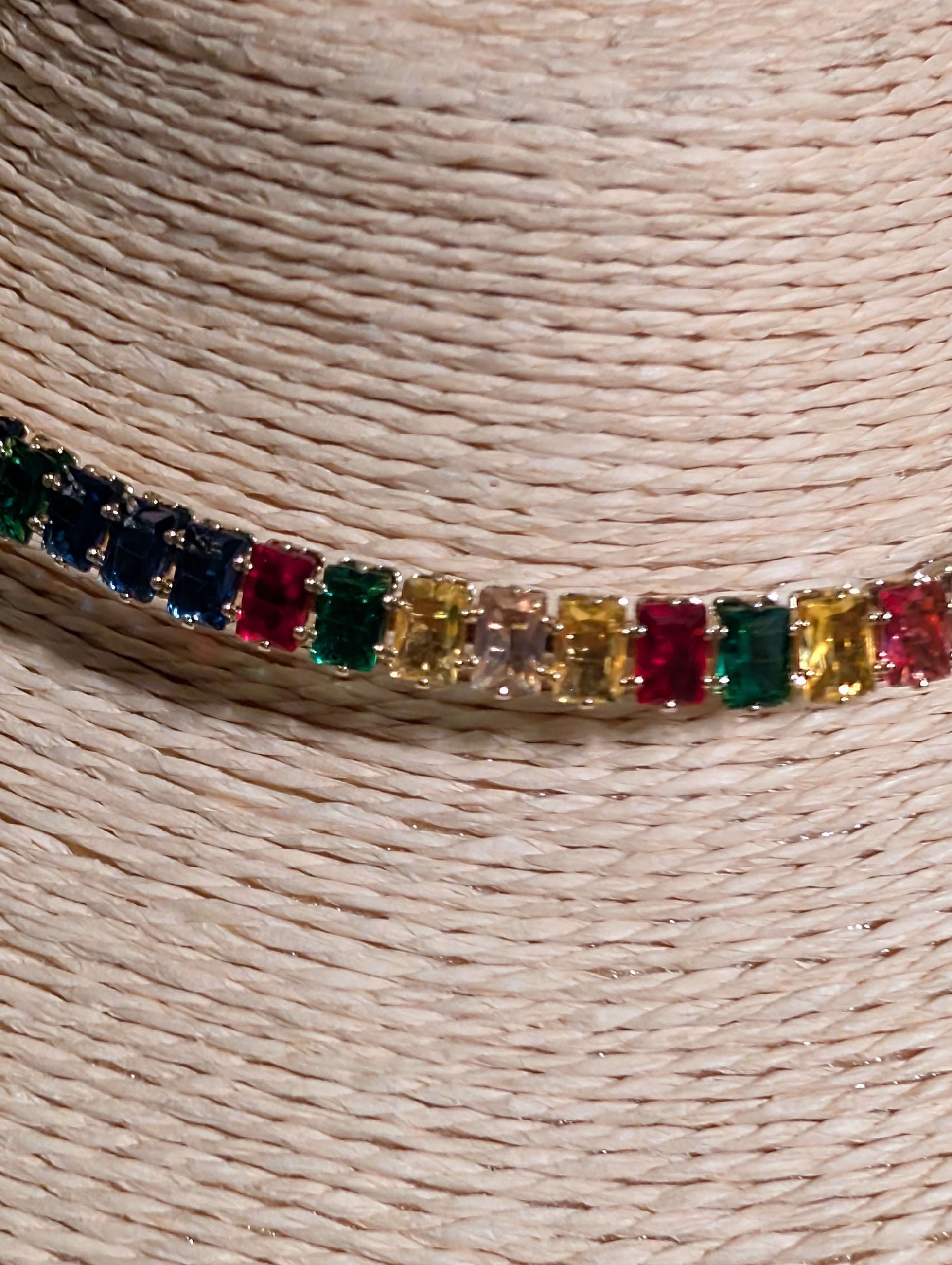 COLLANA GIROCOLLO CON PIETRE MULTICOLOR - NALI'