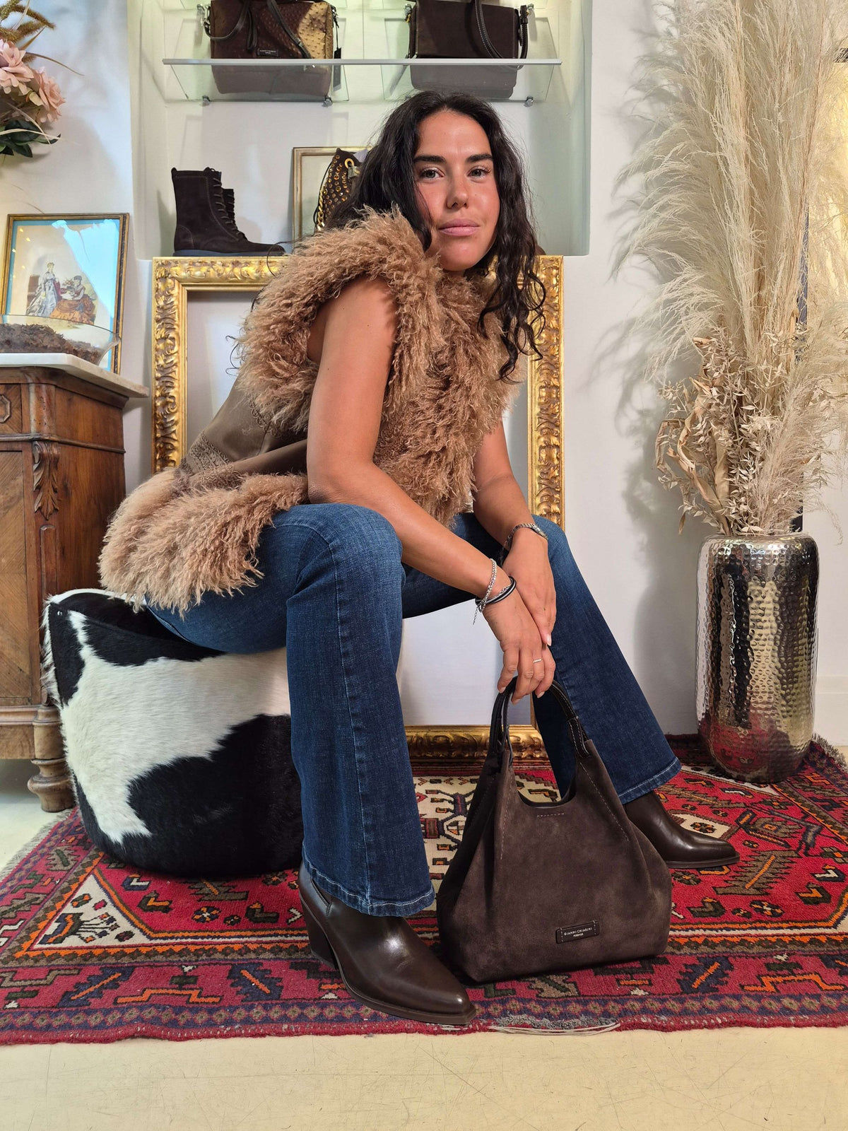 Gilet Mongolian Faux Fur - AMOSA