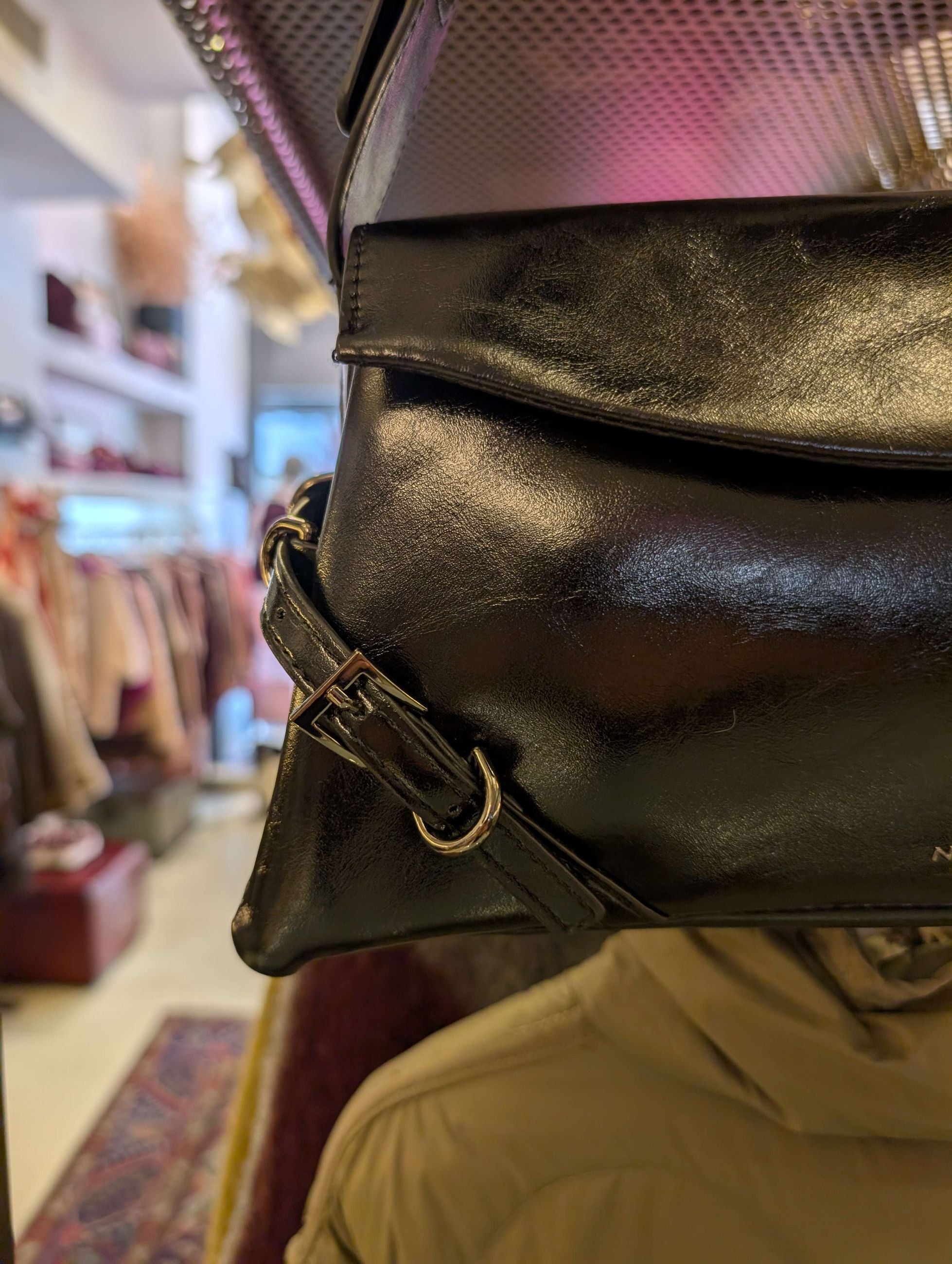 BORSA SABRINA A SPALLA NERO - NALI'
