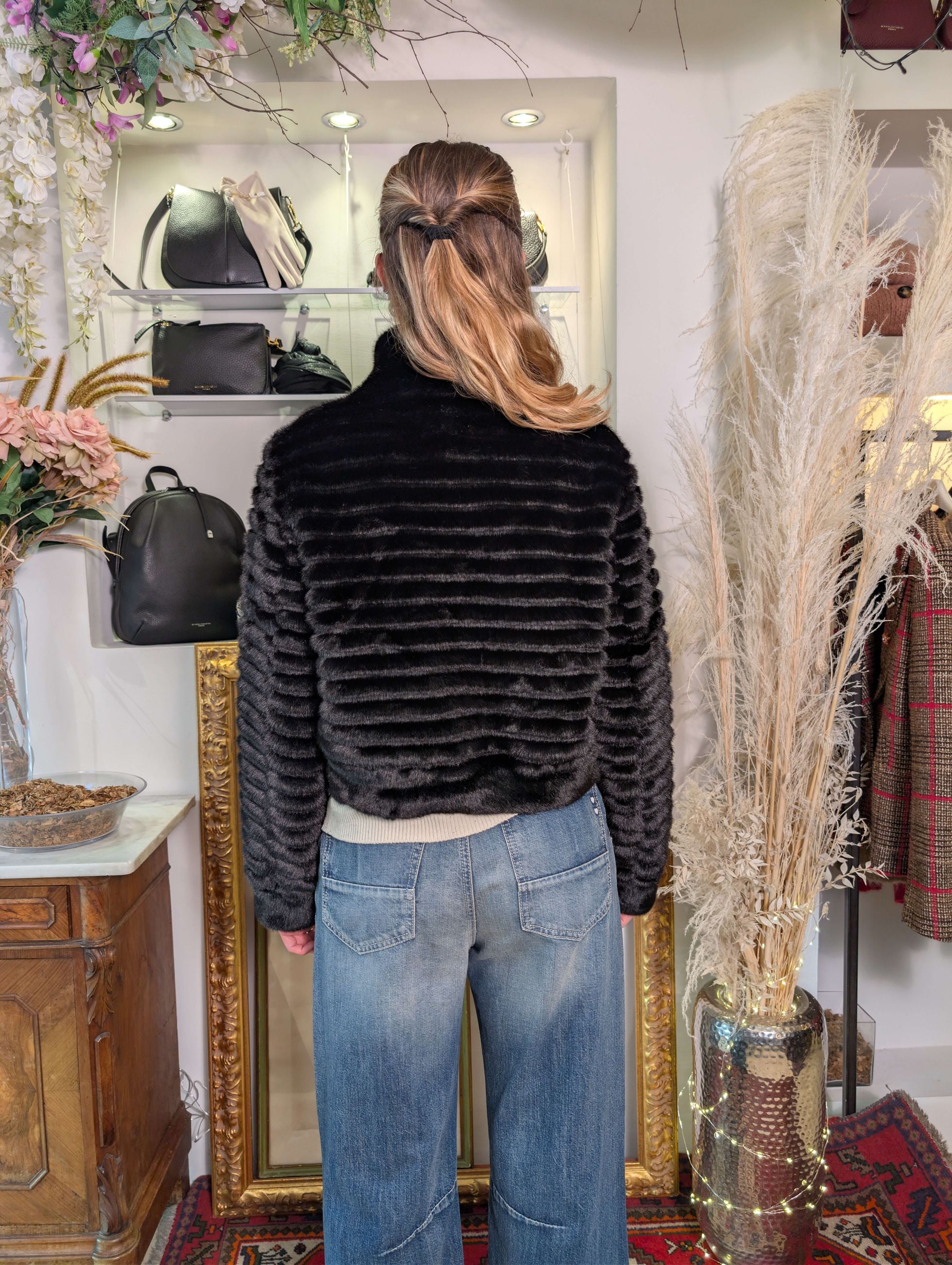 Bomber faux fur visone - SHE_FLORENCE_LAB
