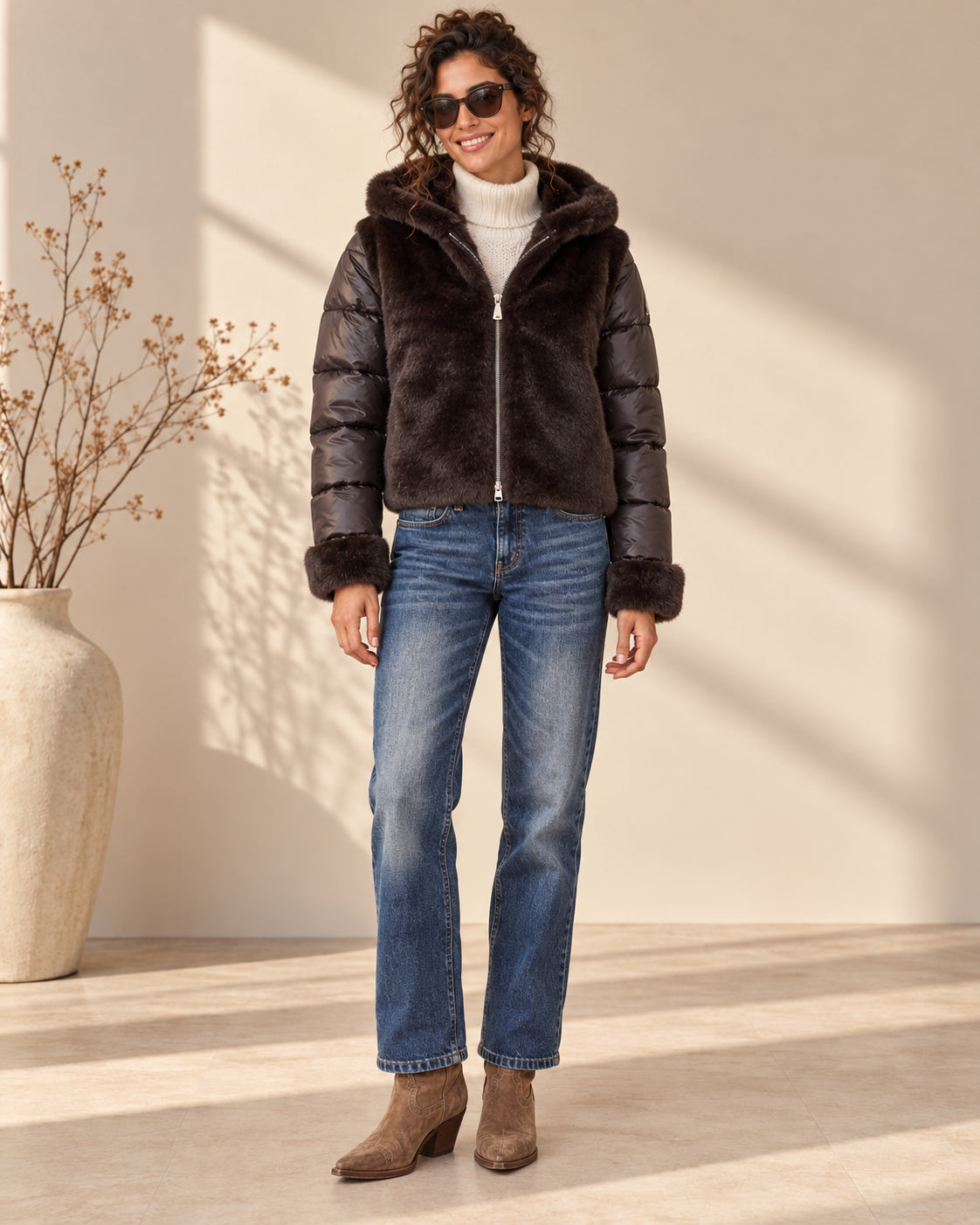 Bomber MARKUP in Faux Fur e Piumino Animal Free - MARKUP DONNA