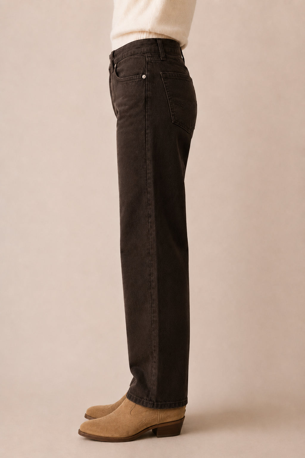 Panta straight fit in gabardina elasticizzata - PLEASE