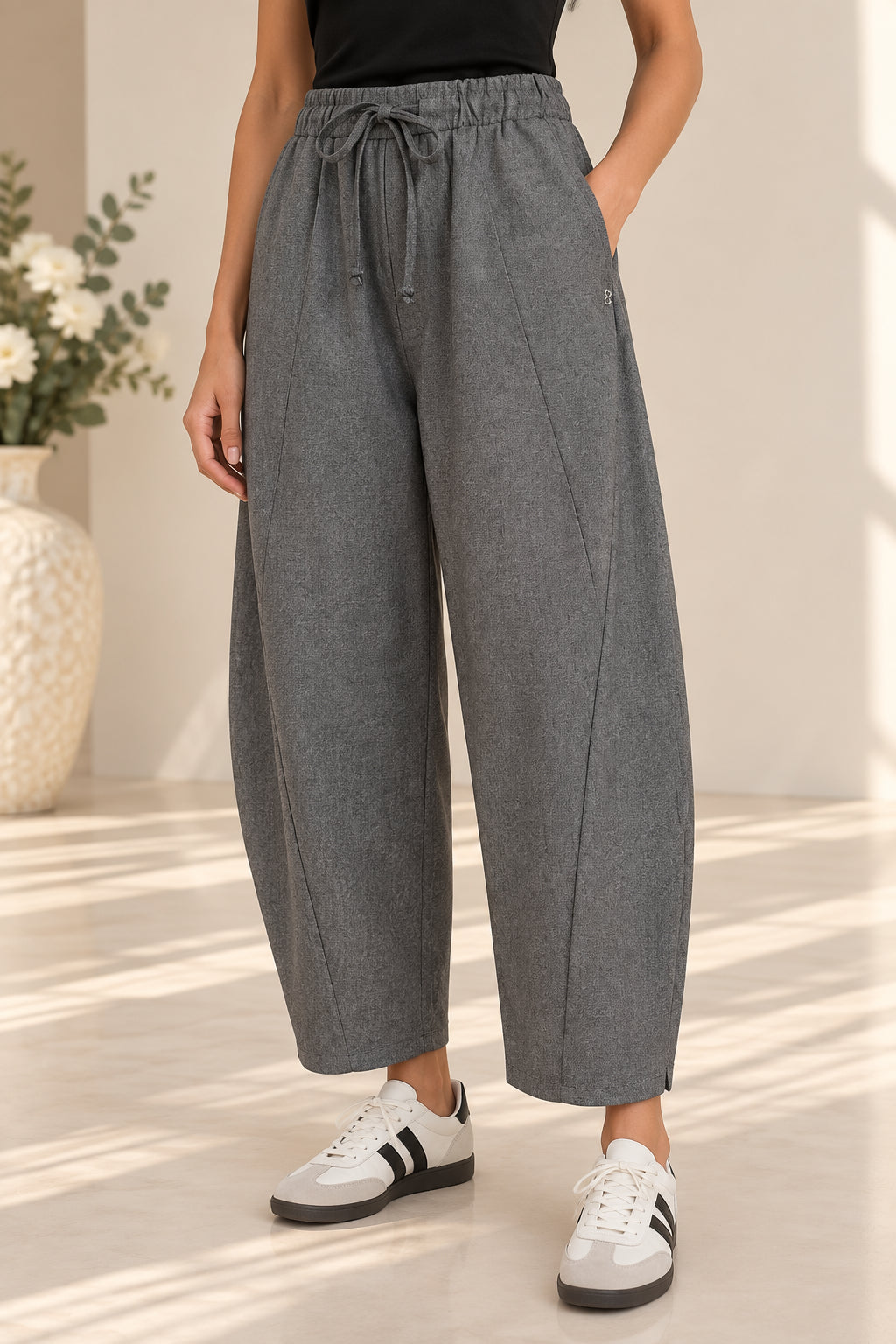 PANTALONE BARREL CON COULISSE - PLEASE