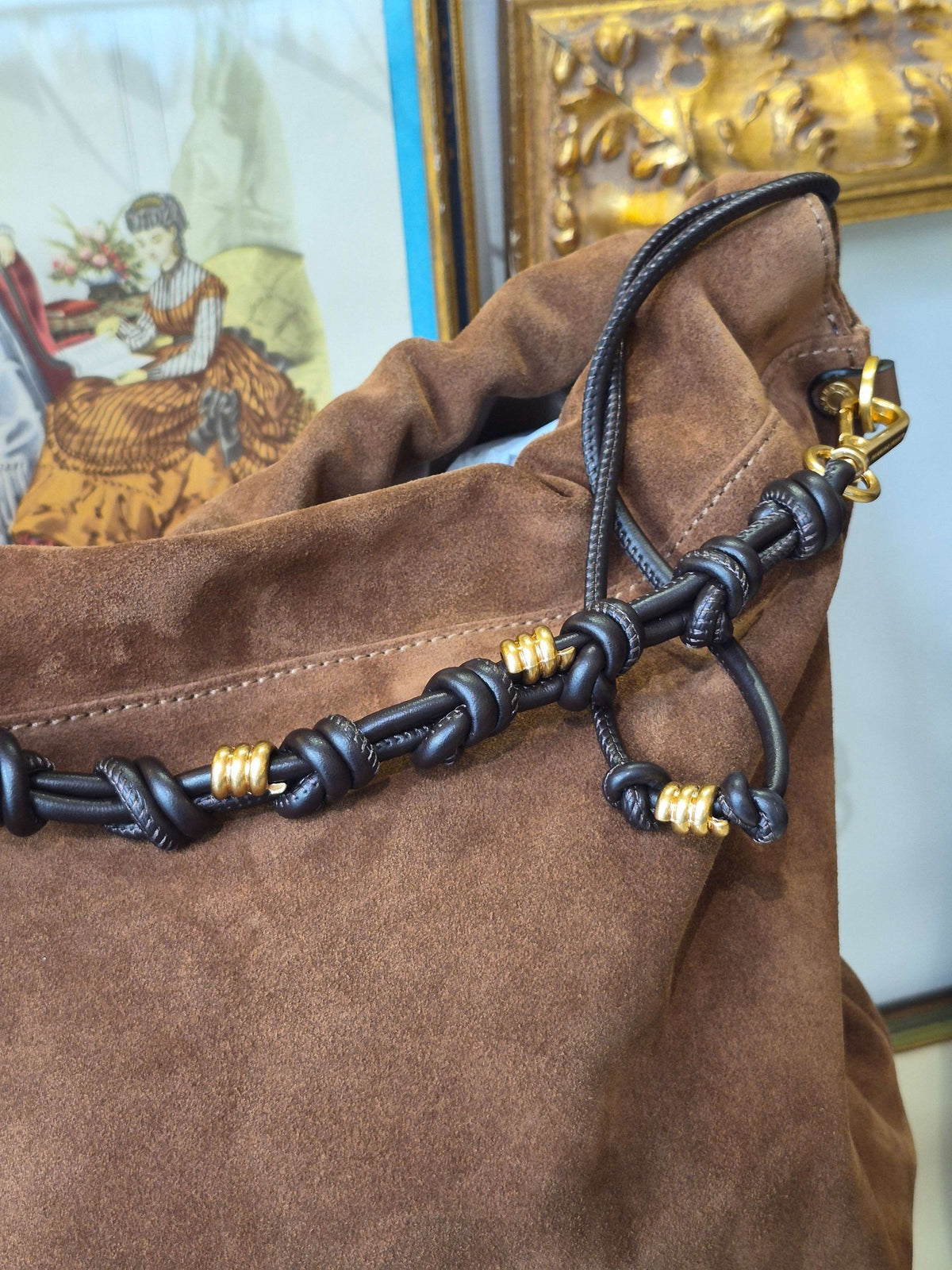 Morgana – Borsa Hobo in Pelle Scamosciata - GIANNI CHIARINI