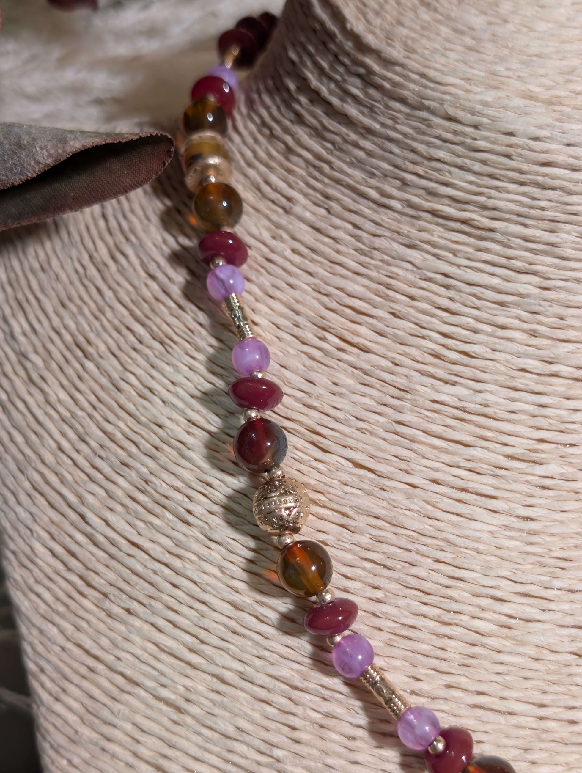 COLLANA CON PIETRE ROSSO MIX - NALI'