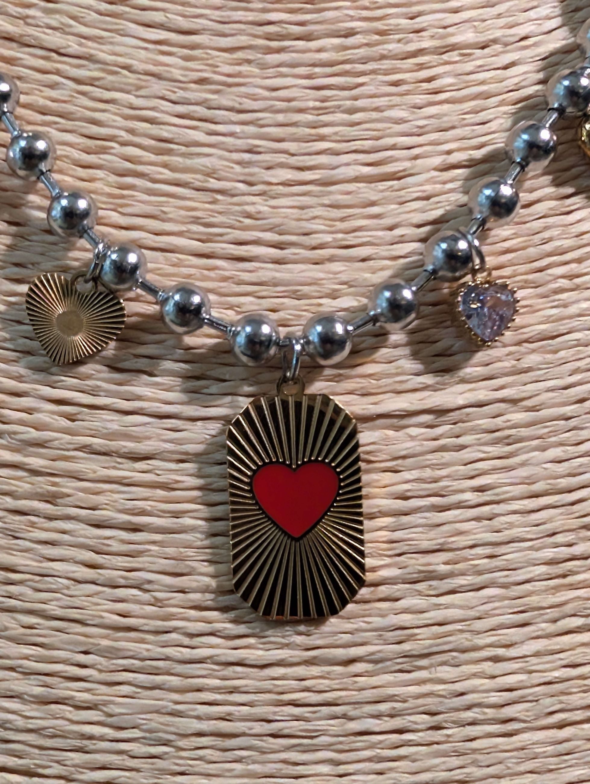 COLLANA MULTICIONDOLO ACC. INOS. ORO - NALI'