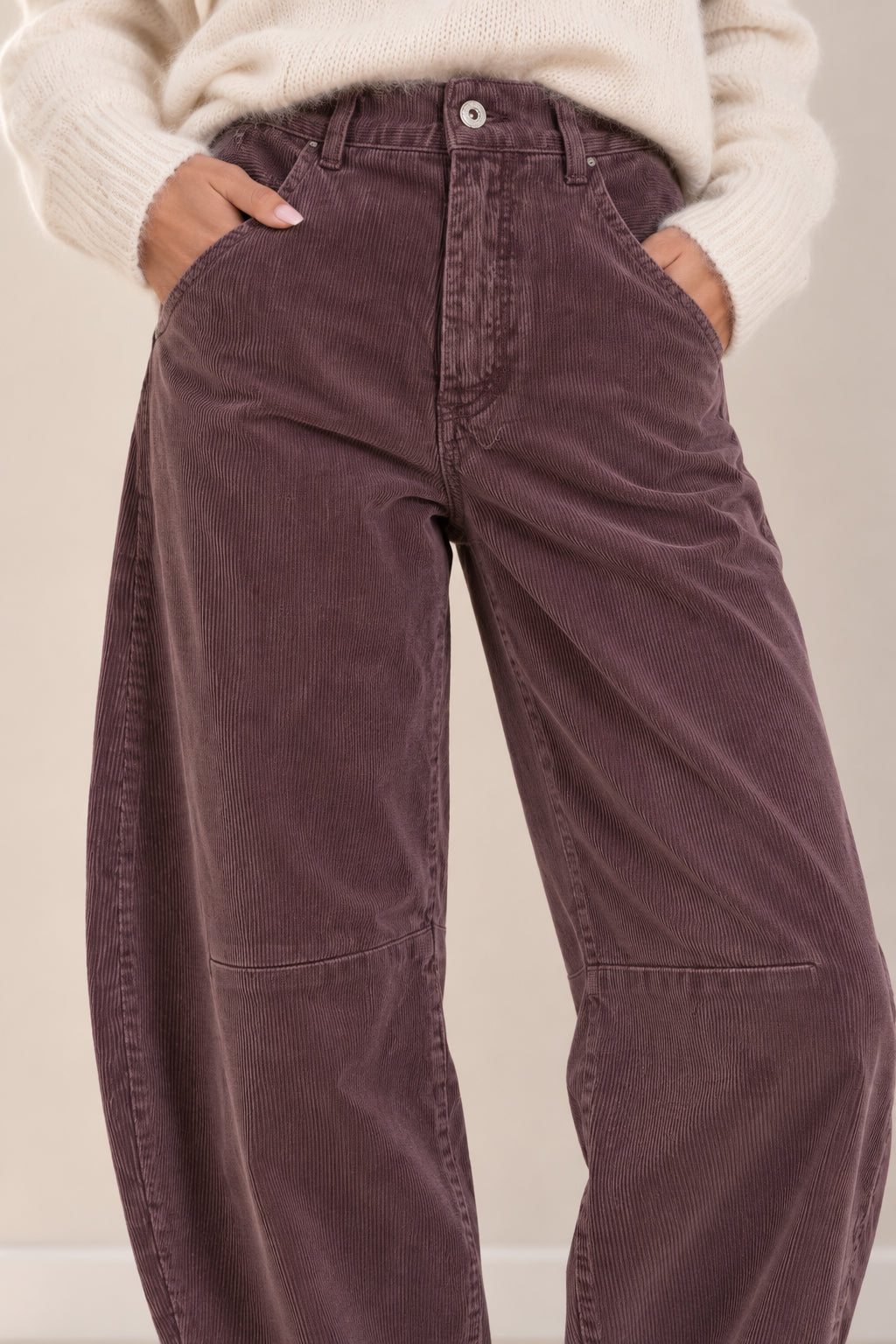 Pantalone barrel in velluto a coste - PLEASE