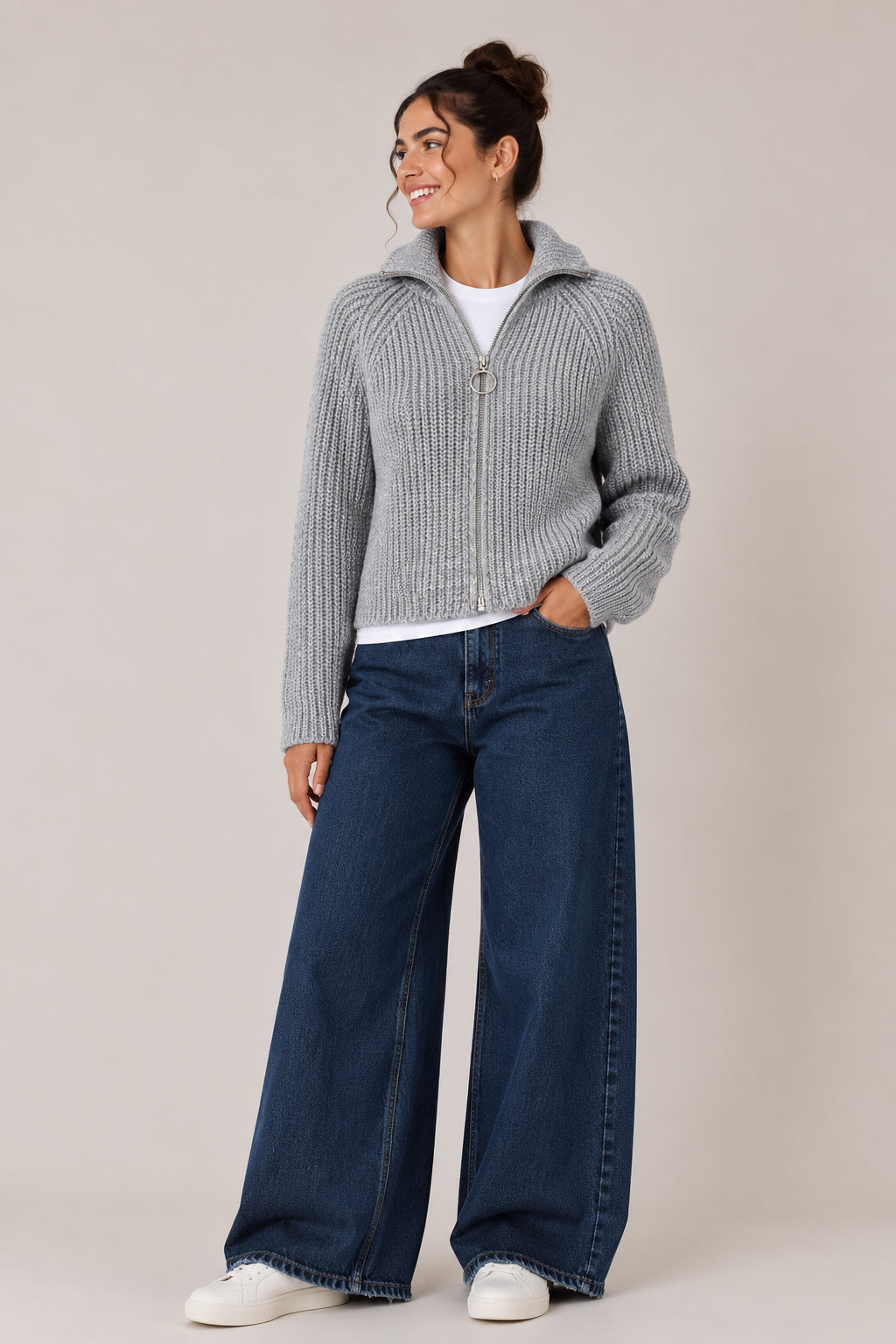 Maglia Zip Punto Pannocchia - HAVE ONE