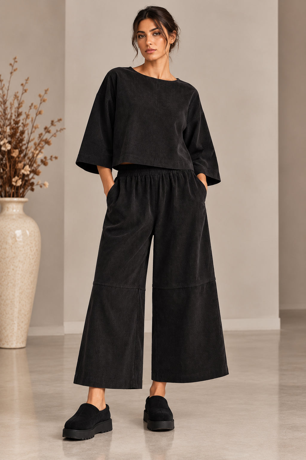 Pantalone Giapponese in Velluto a Coste - LOLA by Sandro Ferrone
