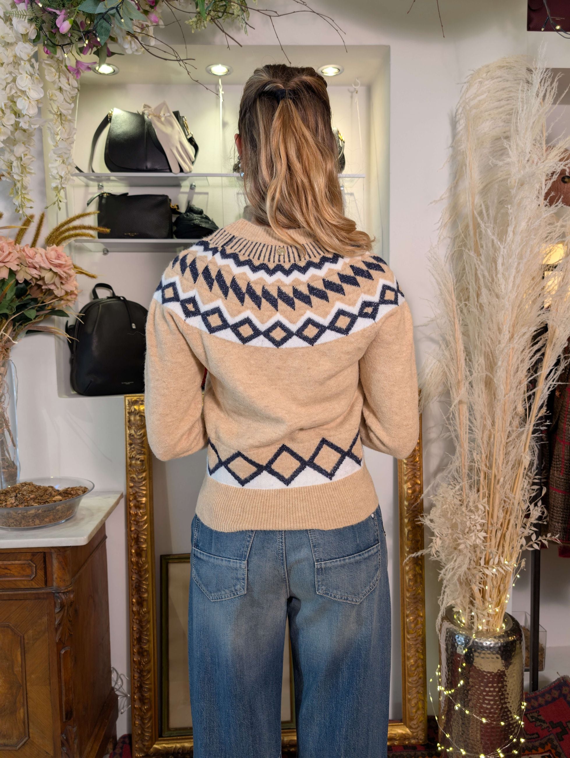 Maglia jacquard con lurex - MARKUP DONNA