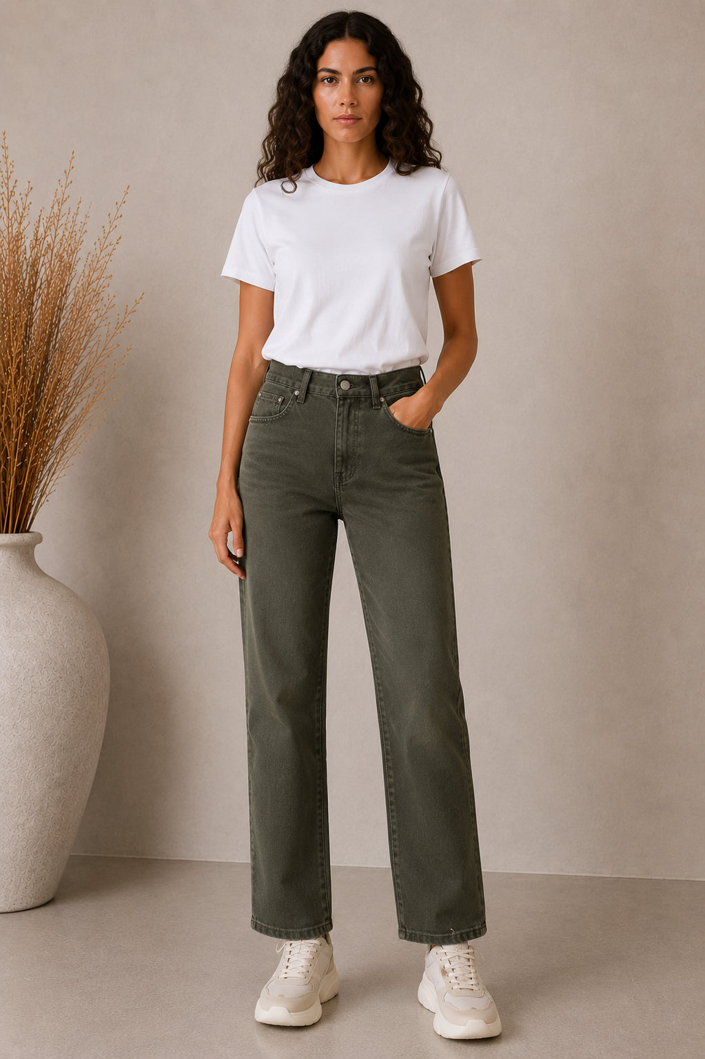 Jeans LILY Bull Verde Militare - HAVE ONE