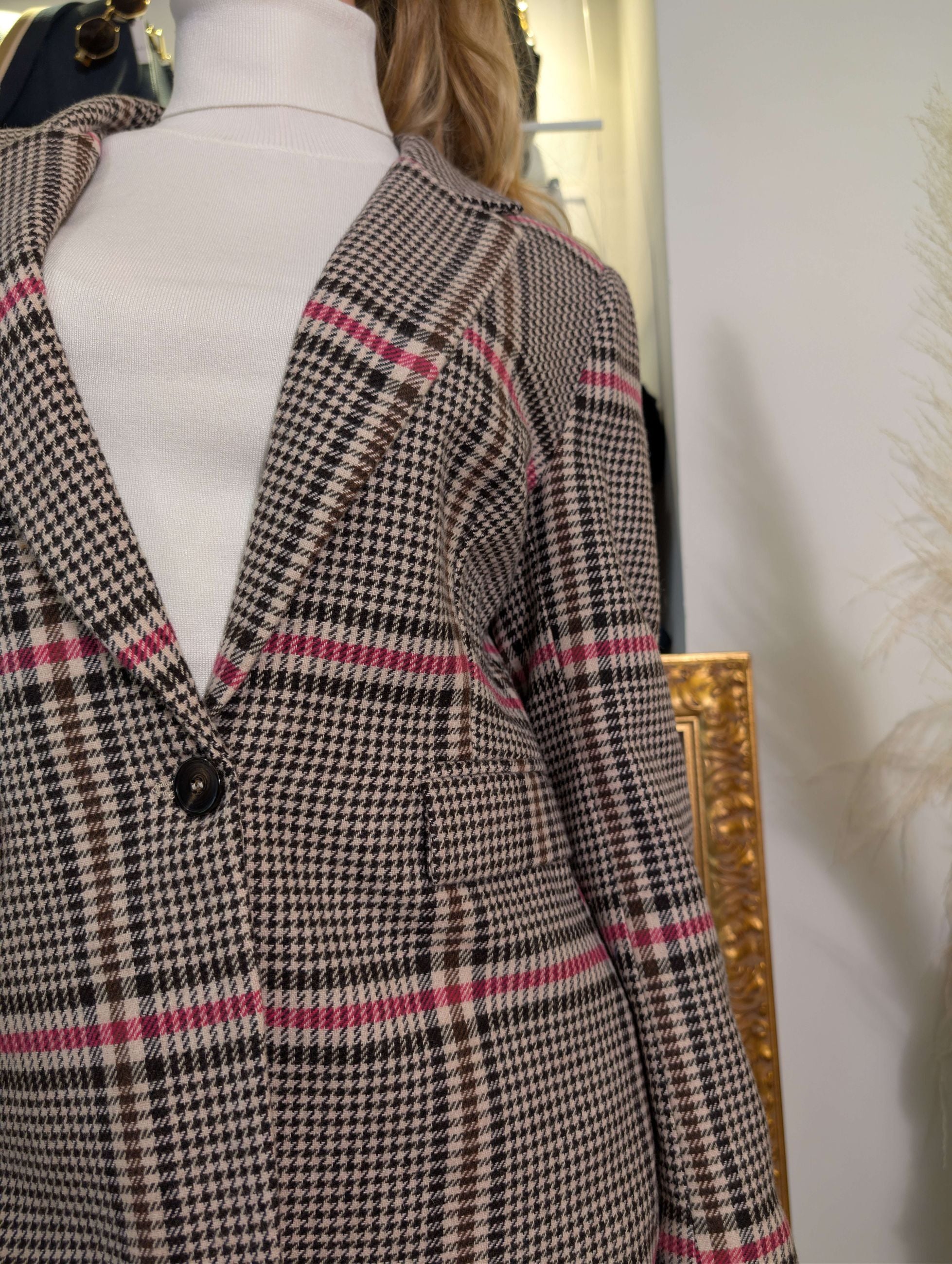 Giacca pied de poule multicolor - TENSIONE IN