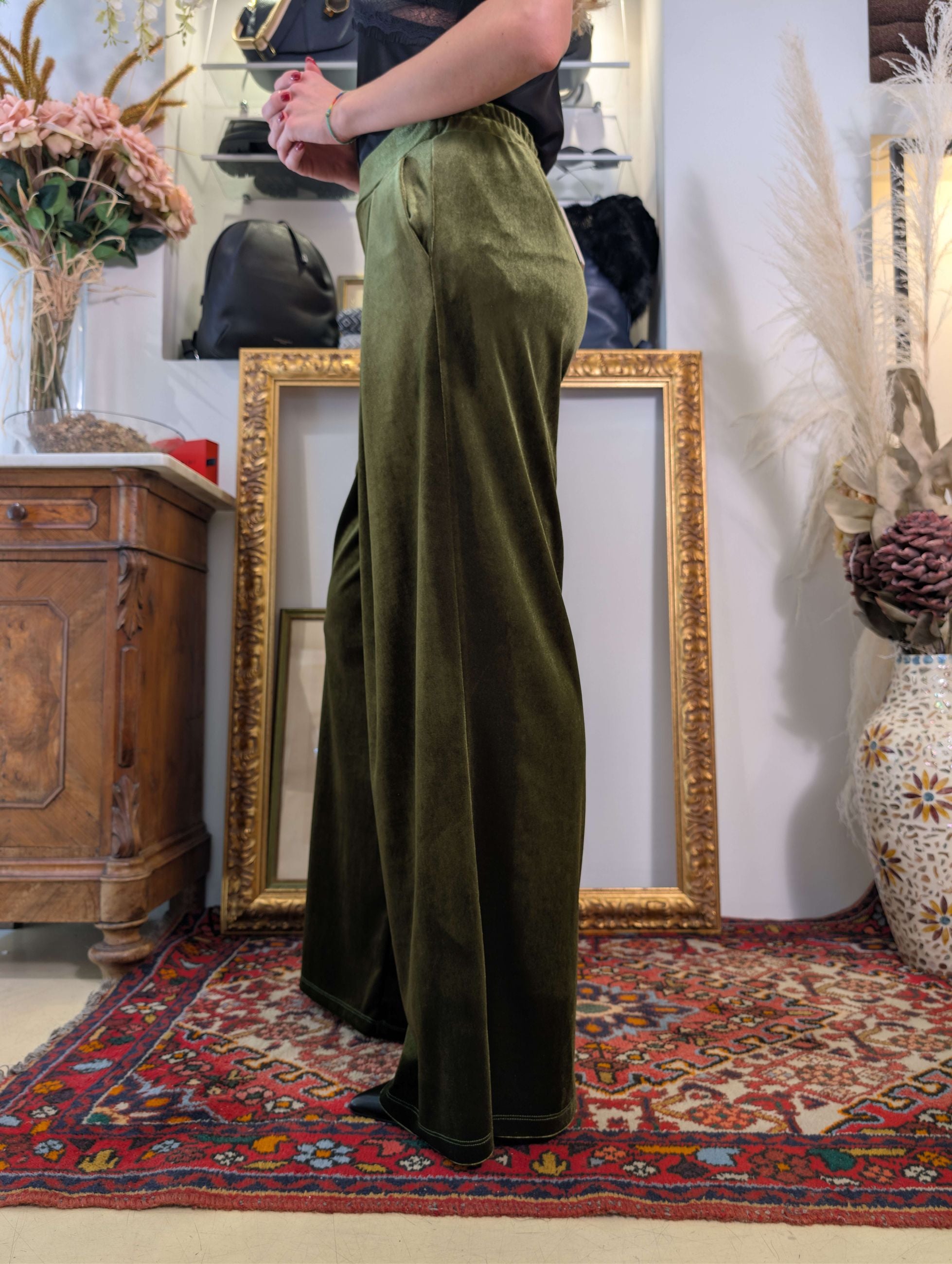 Pantalone in velluto liscio - TENSIONE IN
