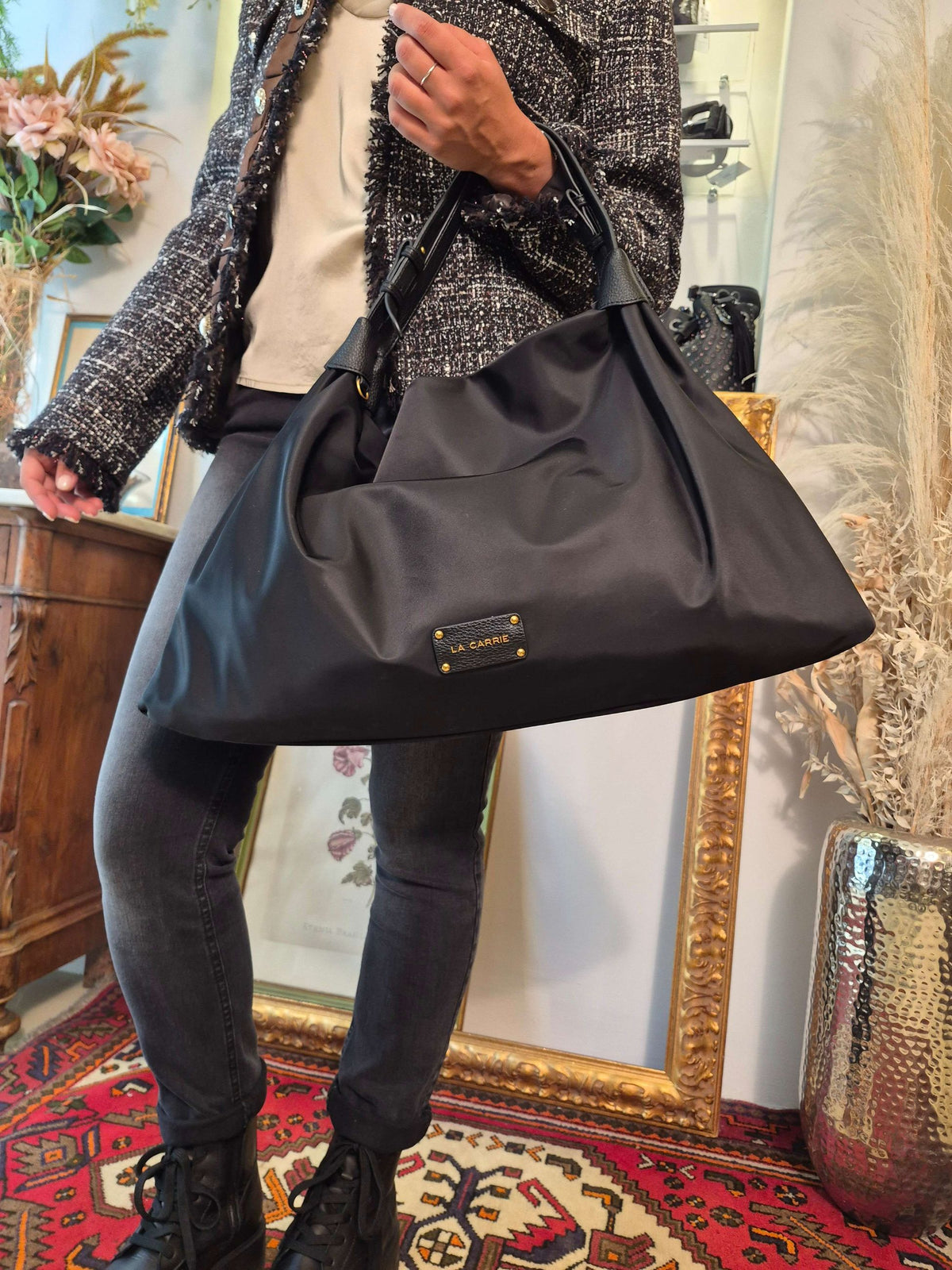 DARK WAVE SOFT SHOPPER BIG NYLON + ECO - La Carrie Bag