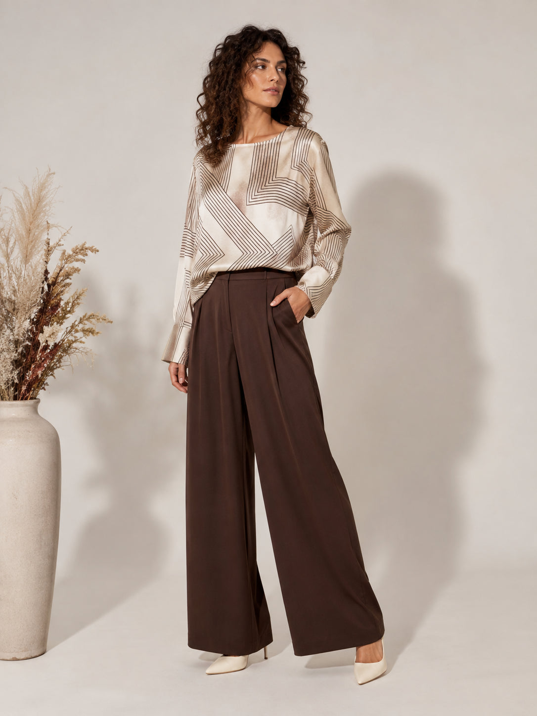 Blusa fluida con stampa geometrica - SHE_FLORENCE_LAB
