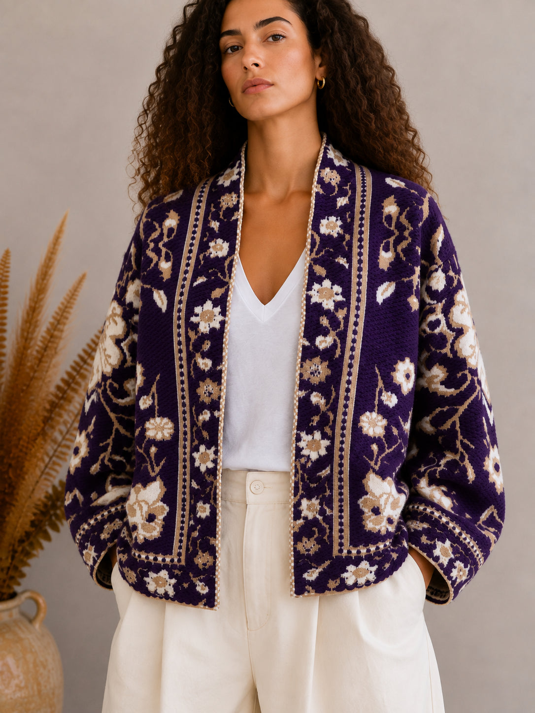 Cardigan jacquard - TENSIONE IN
