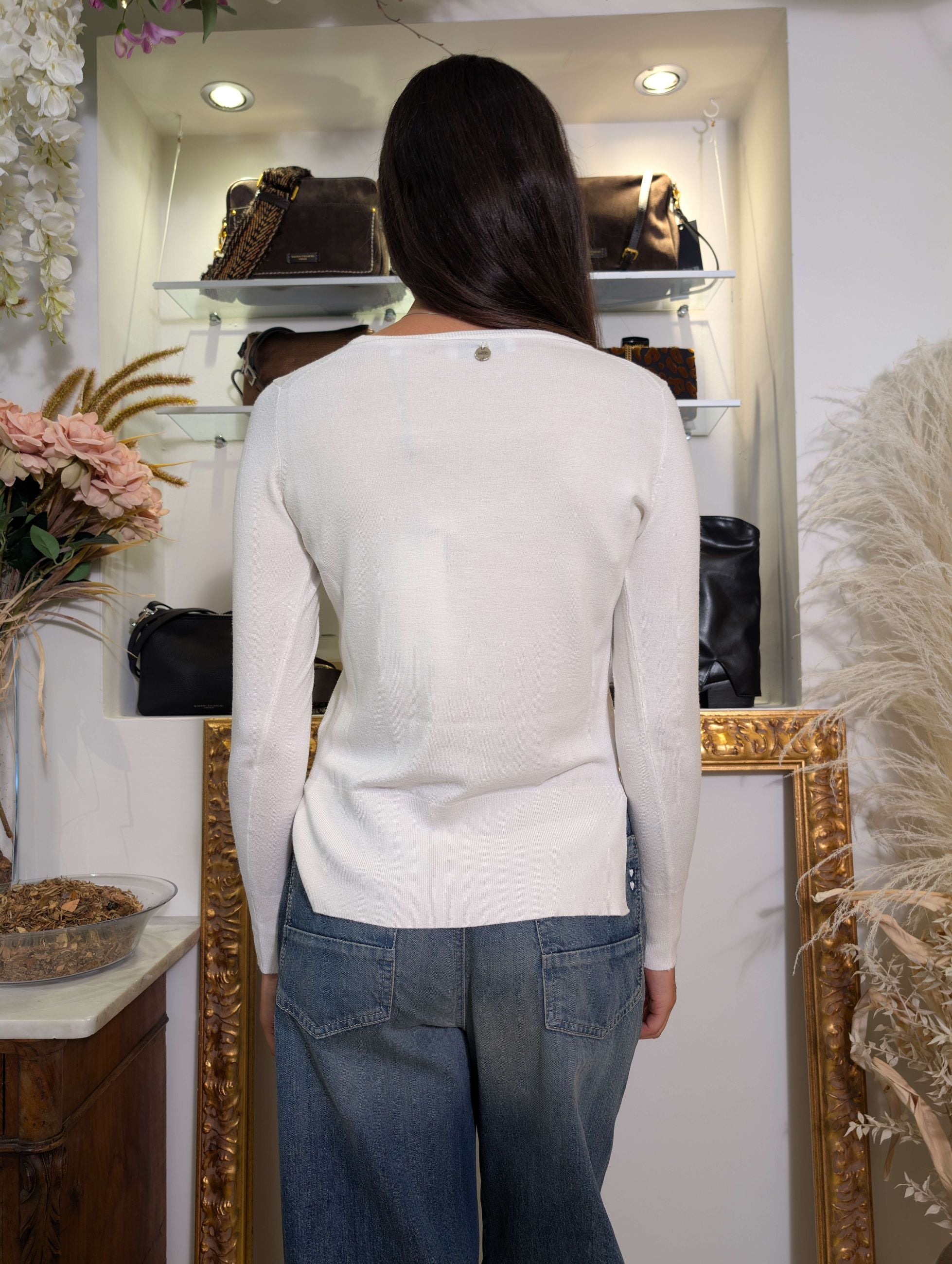 Maglioncino paricollo con bottoncini ai polsi - MARKUP DONNA
