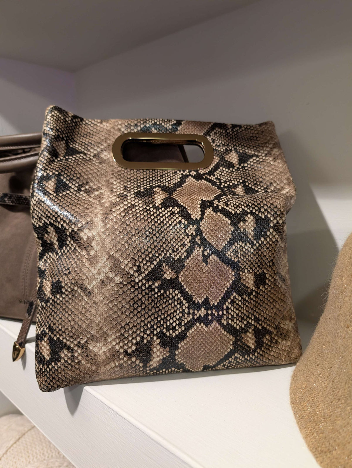 BORSA NOIR A MANO + TRACOLLA TORTORA - NALI'
