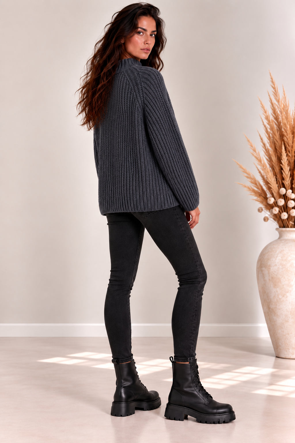 Maglia punto pannocchia con collo incrociato - HAVE ONE