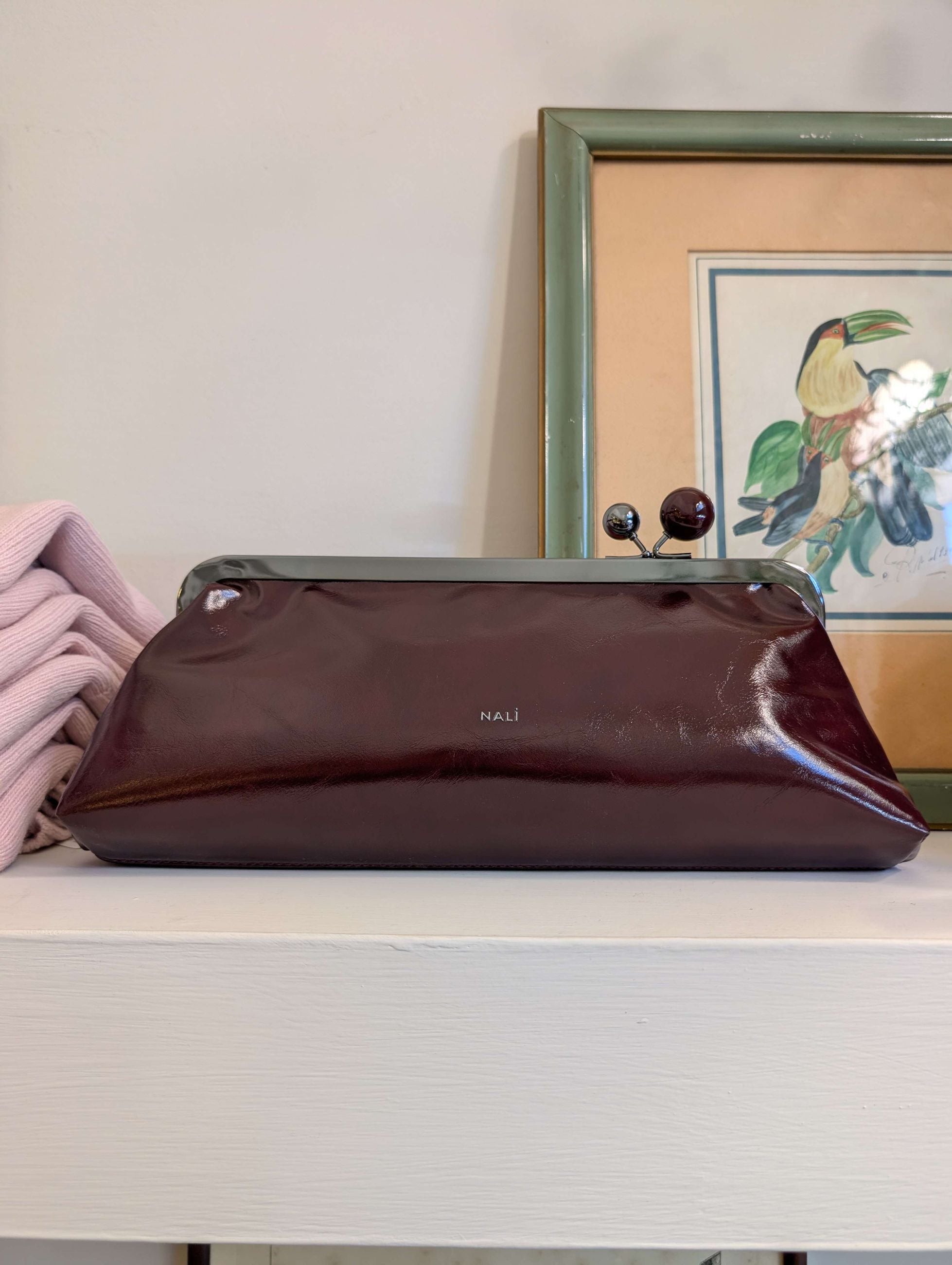 CLUTCH ZENDAYA CON CATENA BORDEAUX - NALI'